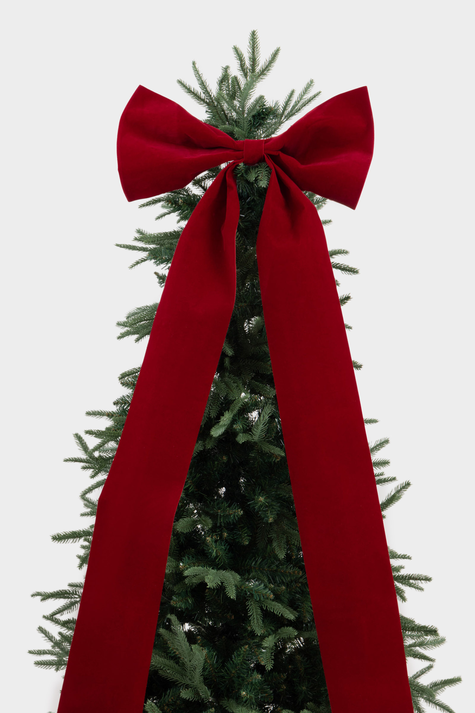 Украшение декоративное, 55x200 см, полиэстер, красное, Бант, Bow velvet, image-3