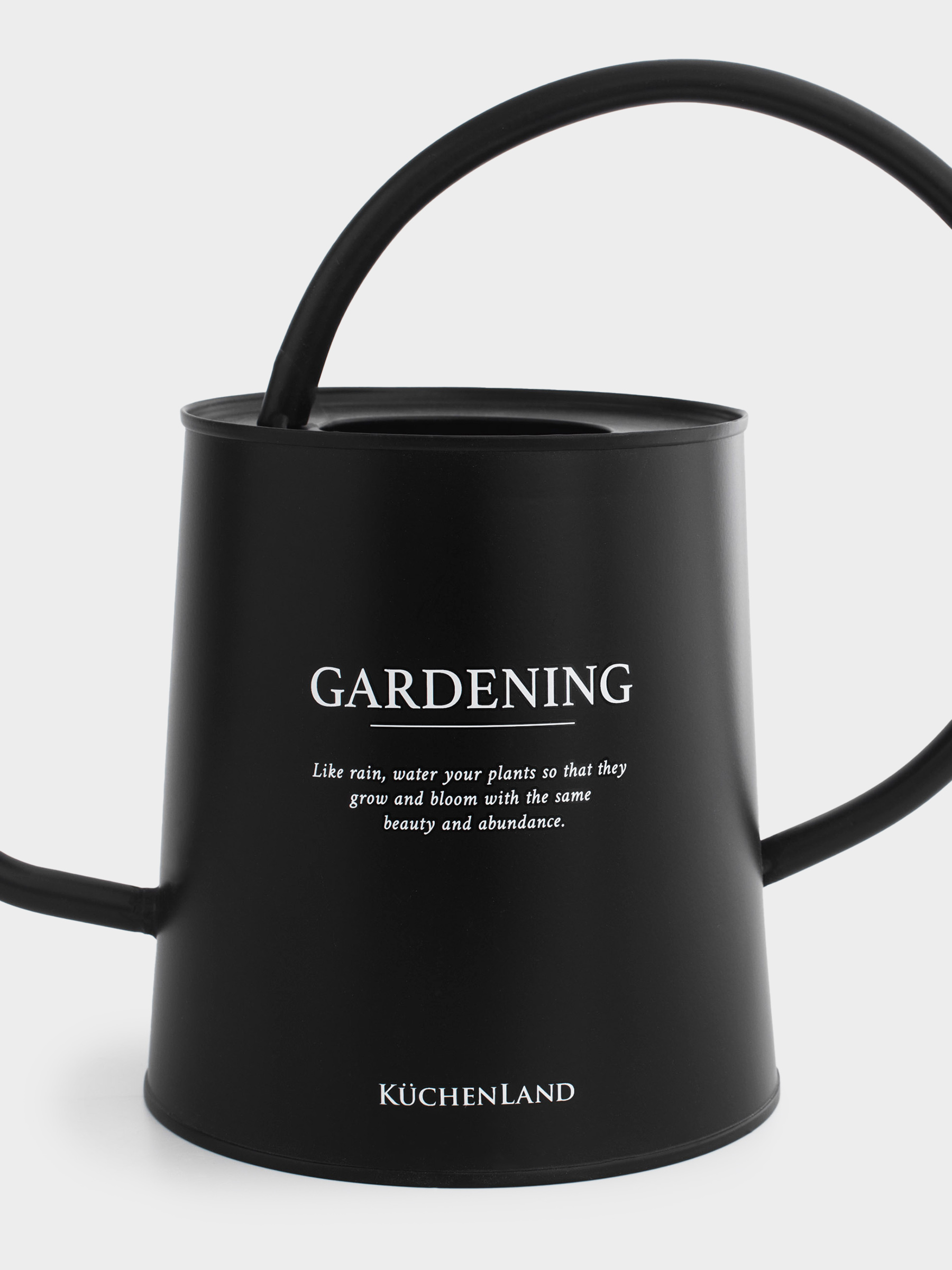 Лейка, 2 л, металл, черная, Gardening, image-4