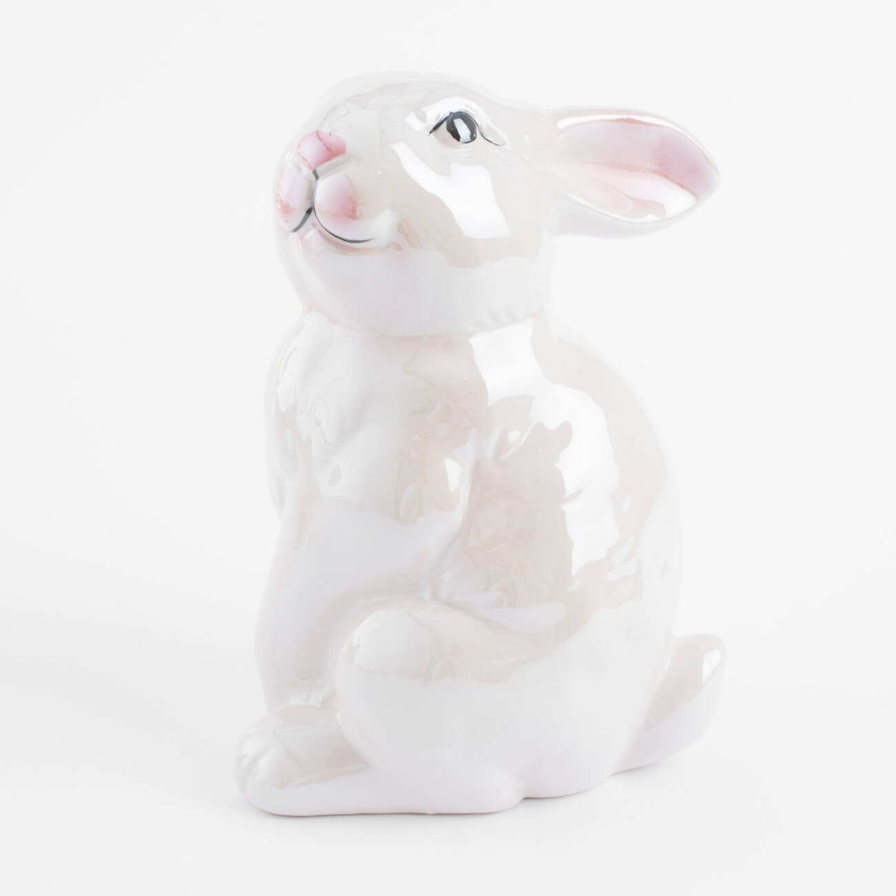 Статуэтка, 16 см, керамика, молочная, перламутр, Кролик, Easter салфетница молочная х50
