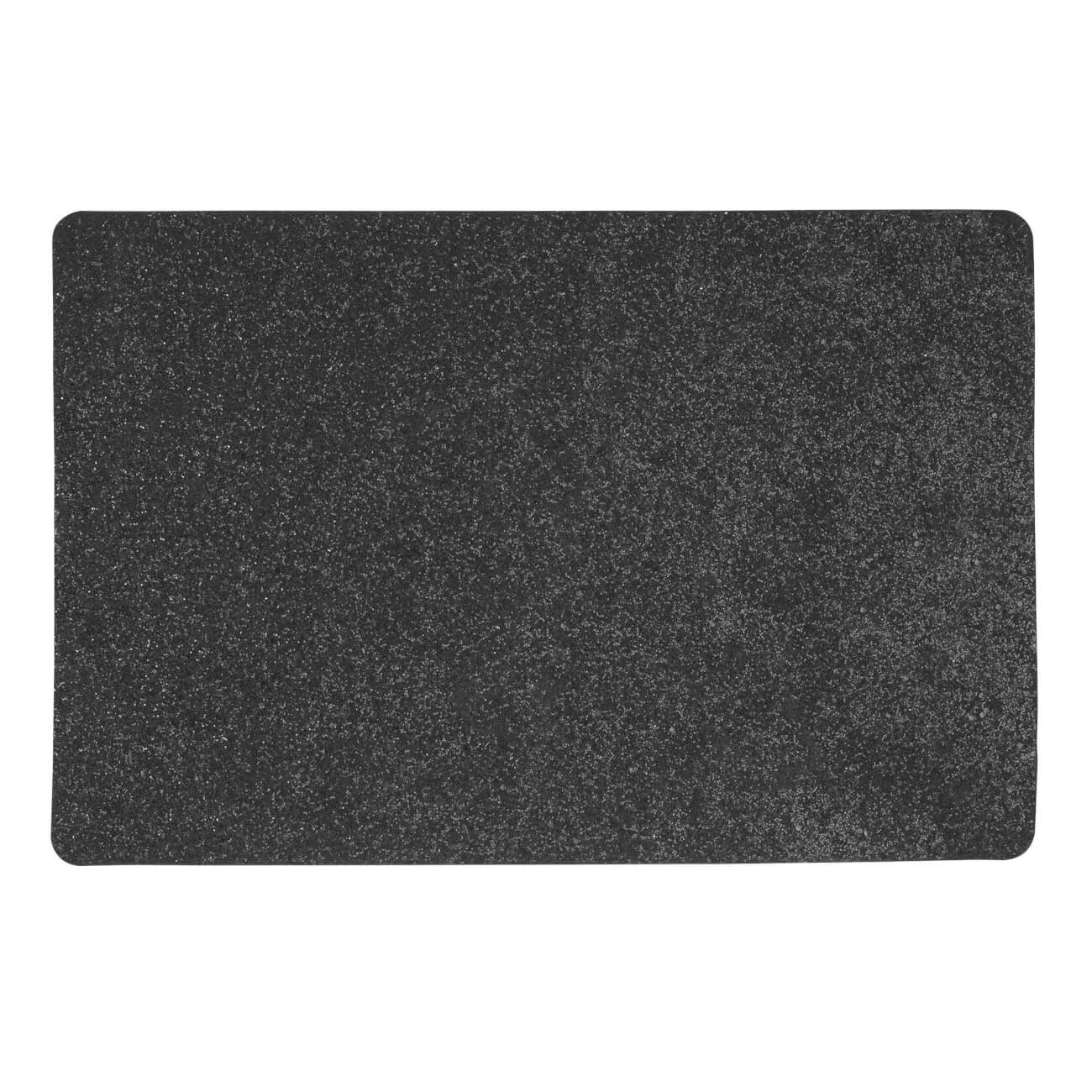 Салфетка под приборы, 30х45 см, ПВХ, прямоугольная, черная, Rock изображение № 1