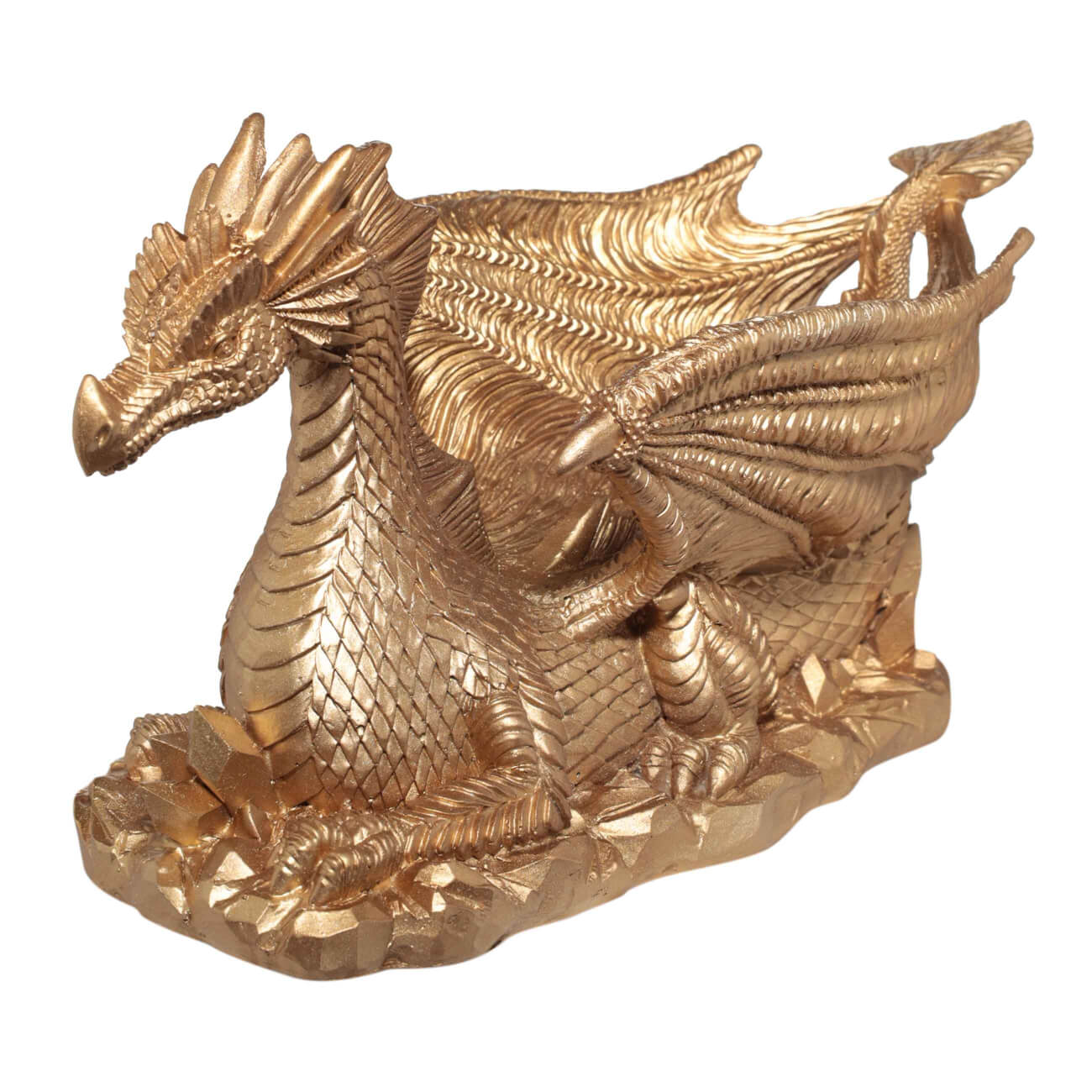 

Подставка для бутылки, 27х18 см, полирезин, золотистая, Дракон, Dragon rainira