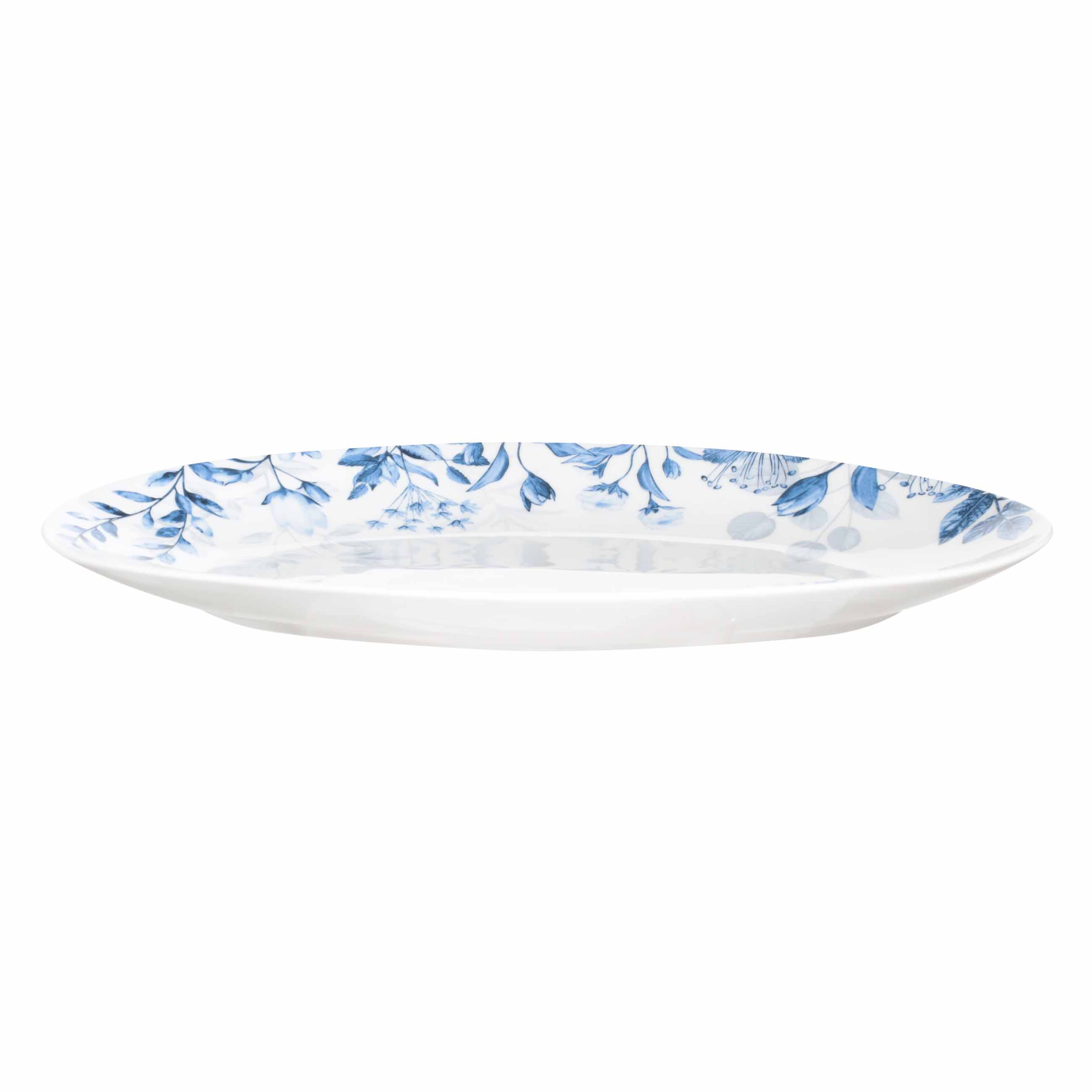 Блюдо, 30х19 см, фарфор N, овальное, белое, Синие цветы, Royal flower изображение № 2