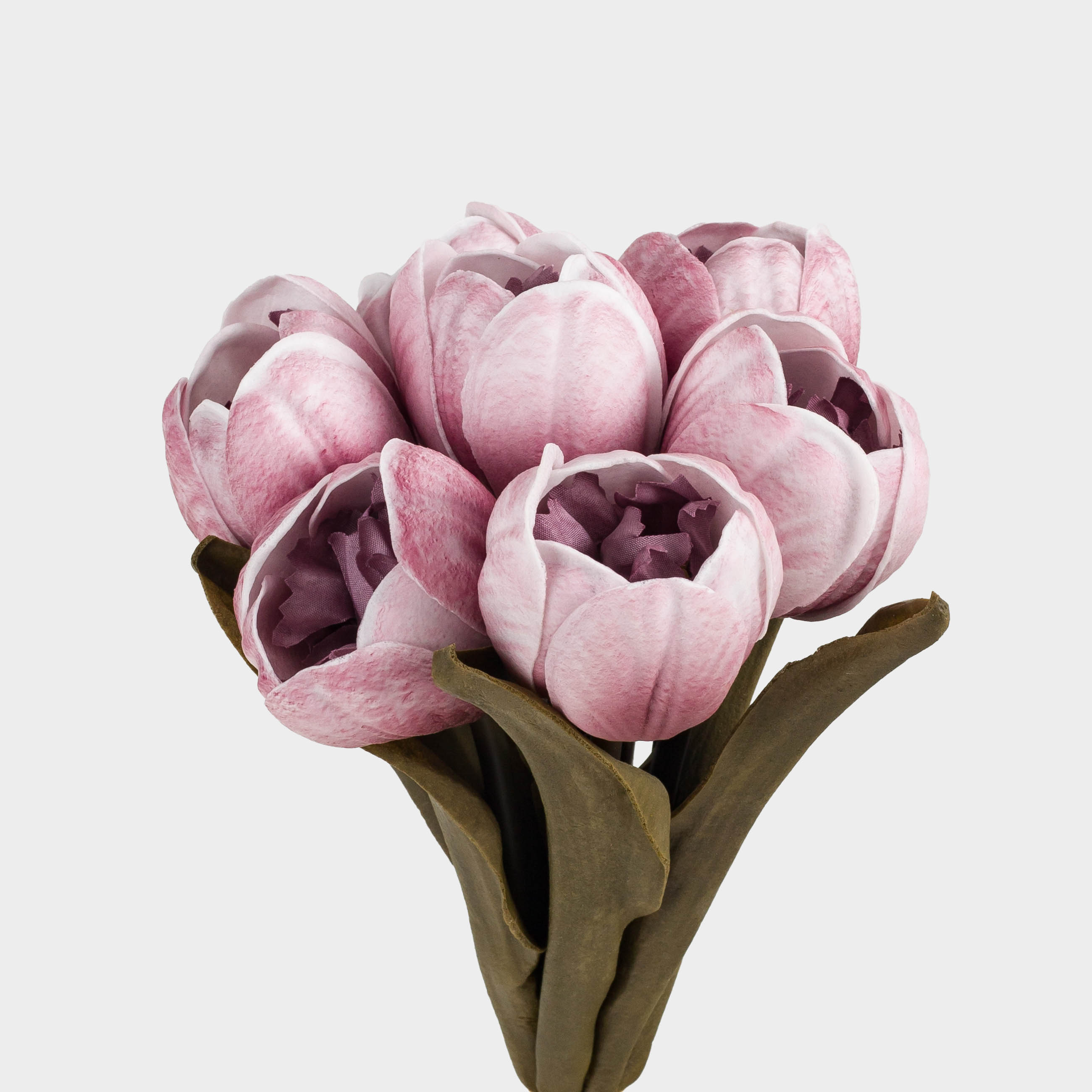 Букет искусственный, 34 см, полиуретан/металл, Сиреневые тюльпаны, Tulip garden, image-3