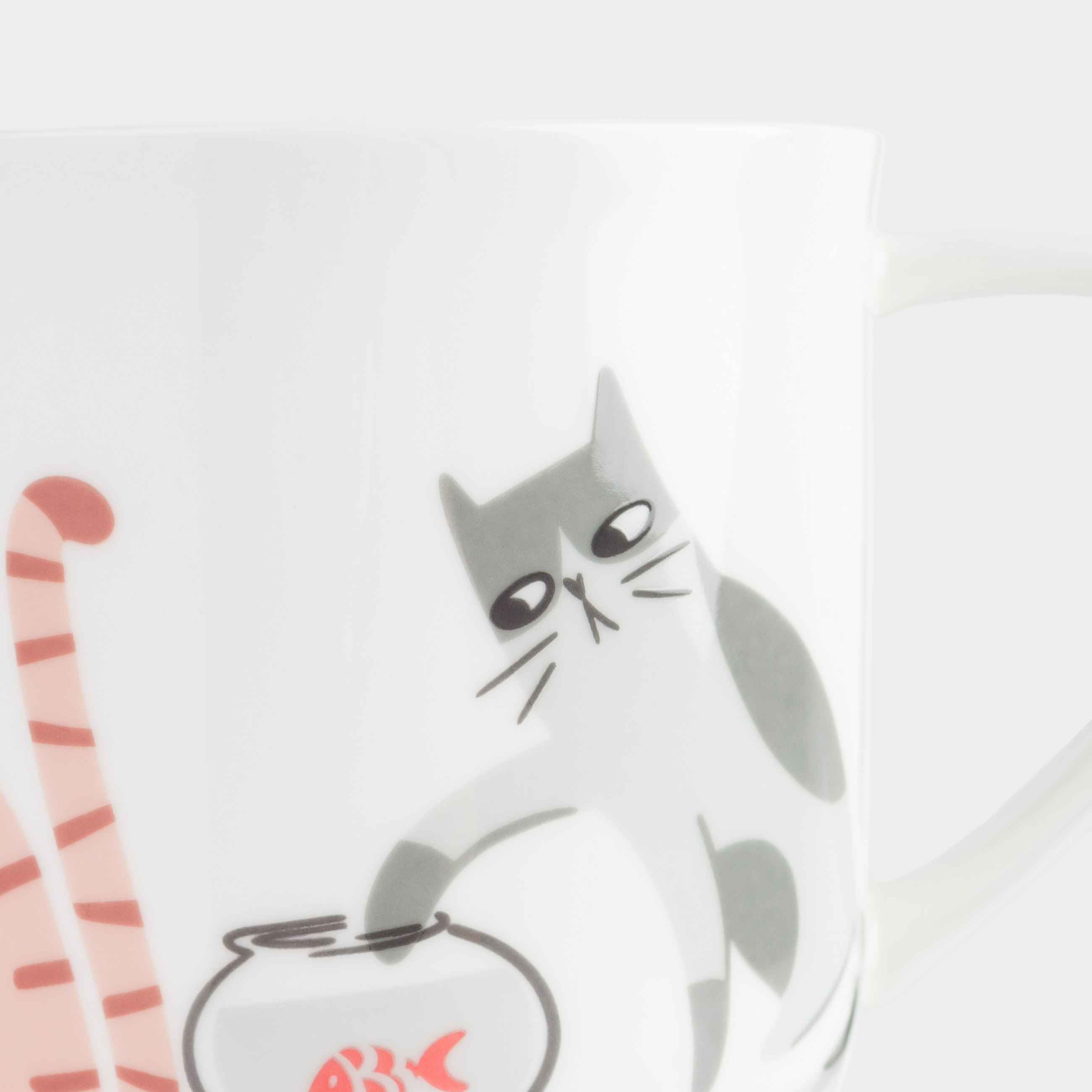 Кружка, 500 мл, фарфор F, белая, Коты, Cat, image-6