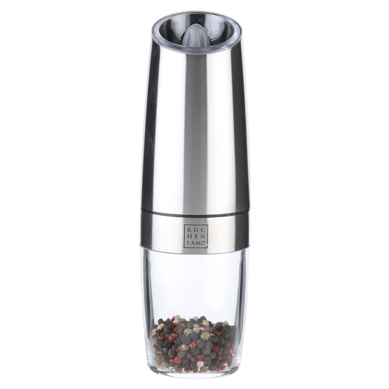 Мельница для специй, 20 см, гравитационная, сталь/акрил, LED W, Spicy, image-2