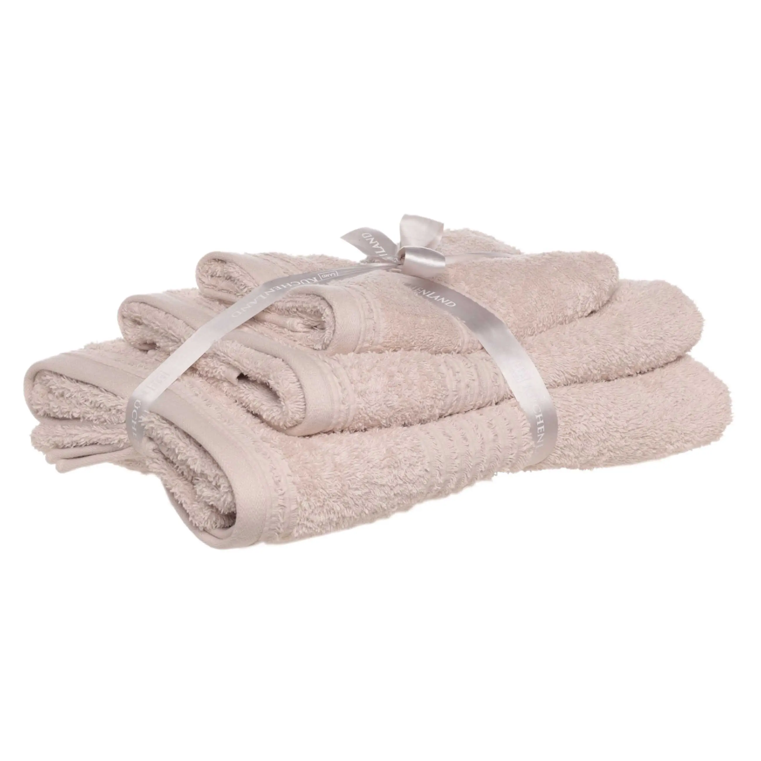 Комплект полотенец, 40х60/50х90/70х140 см, 3 шт, хлопок, бежевый, Natural cotton, image-0