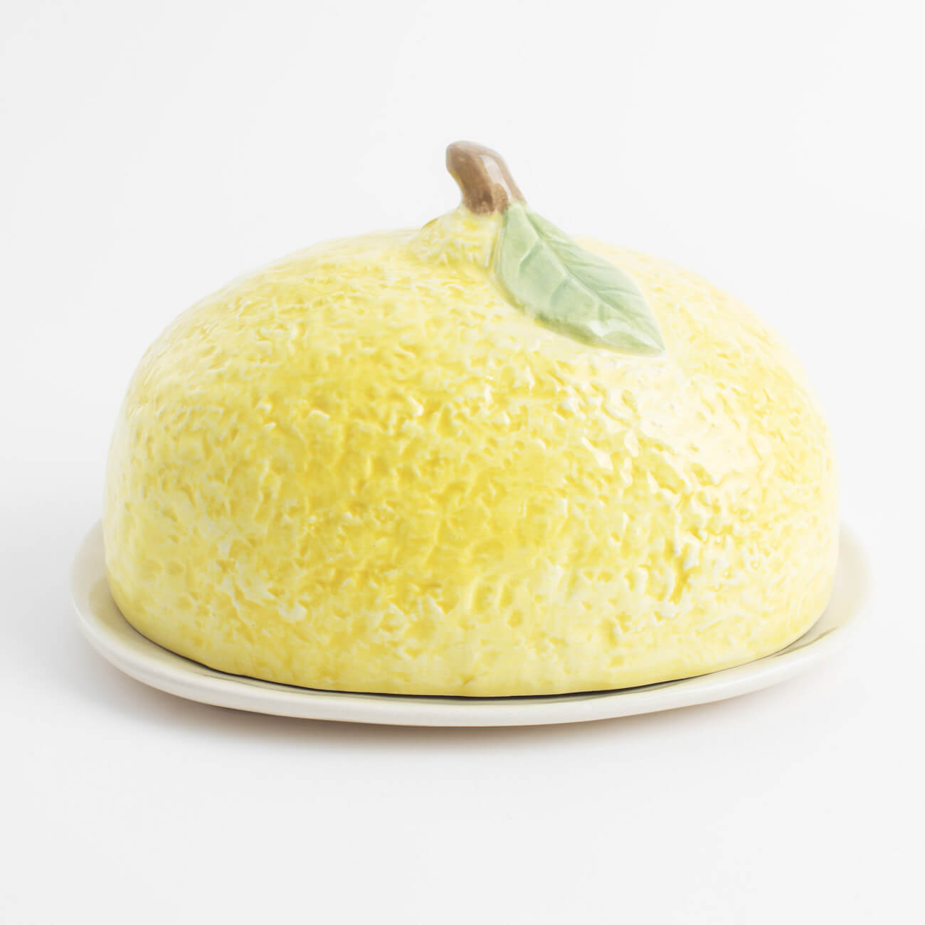 Масленка, 18 см, керамика, овальная, желтая, Лимон, Sicily in bloom масленка piusi
