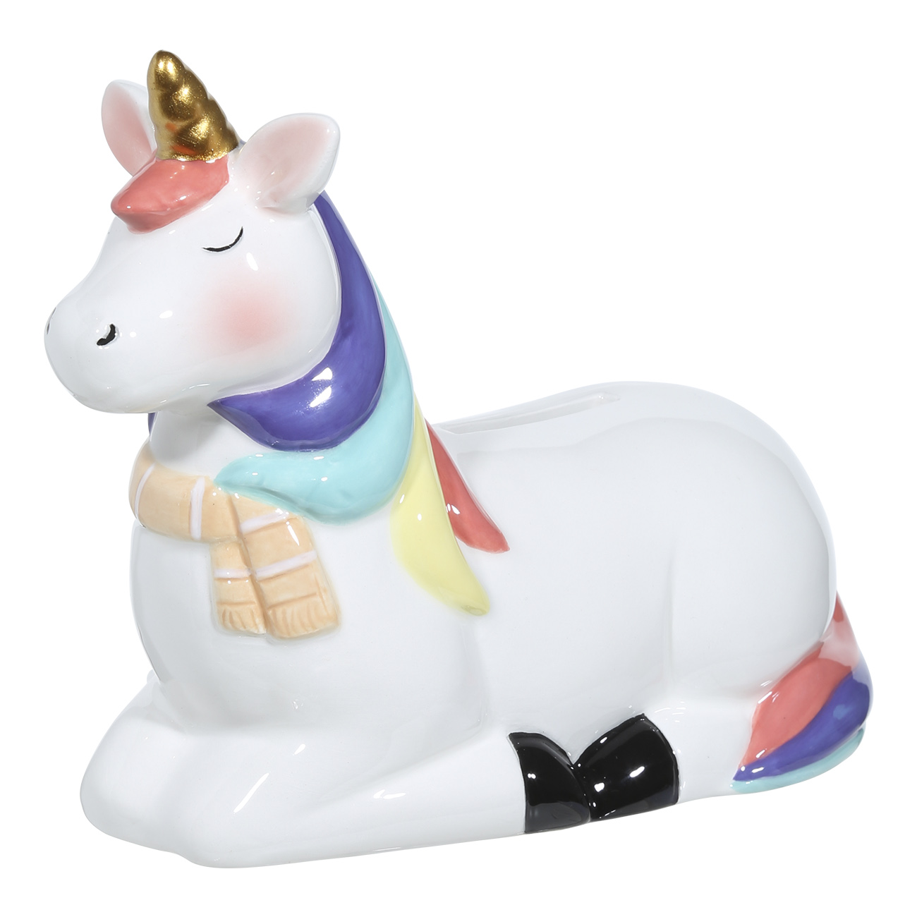 

Копилка, 18х15 см, керамика, Единорог с радужной гривой, Unicorn
