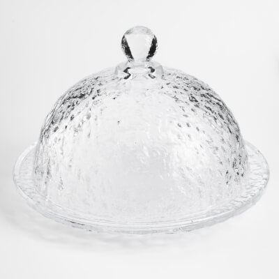 Блюдо с крышкой, 19х13 см, стекло, круглое, Nautilus ,image-0