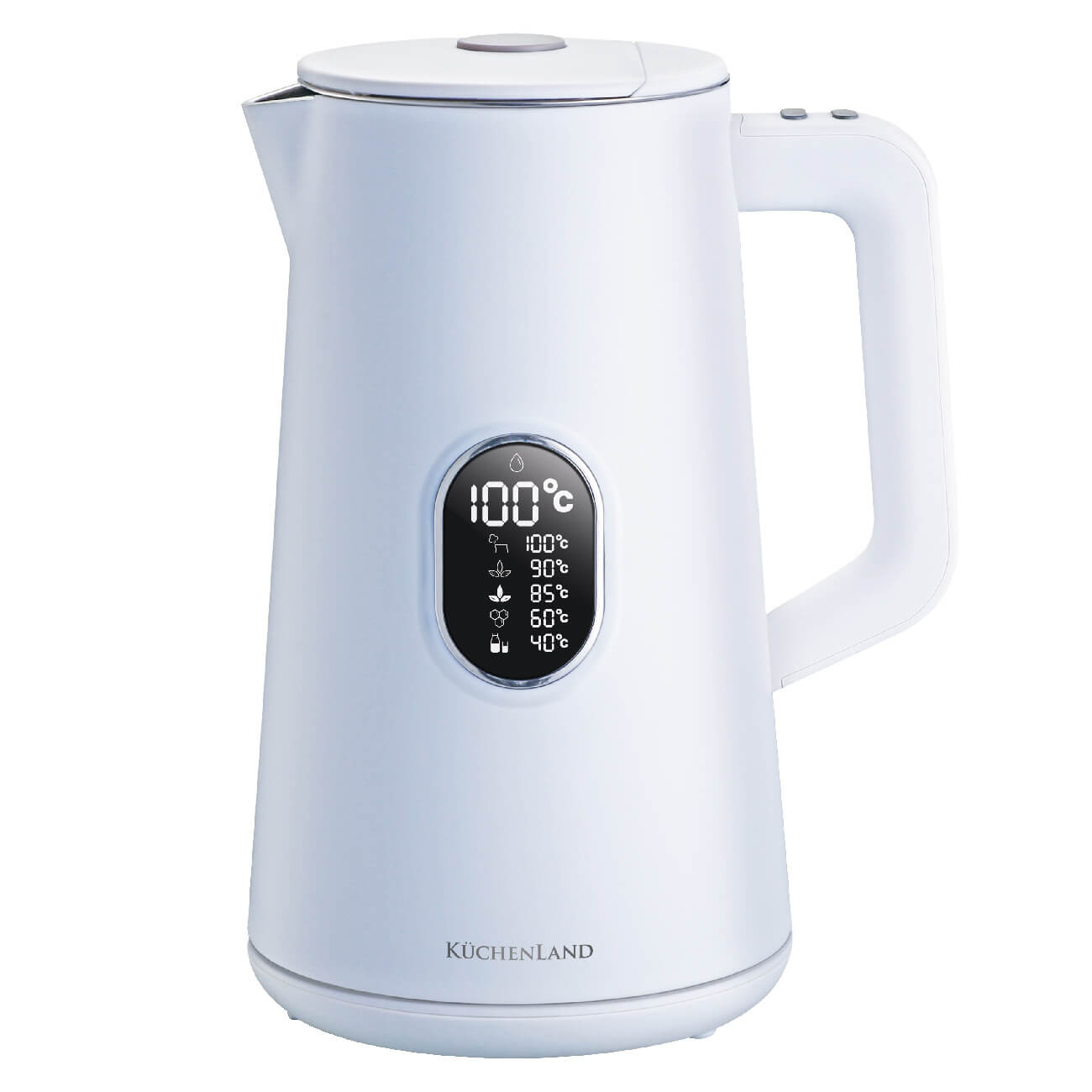 Чайник электрический, 1,5 л, 1500-1800 Вт, регулировка температуры, белый, Advance изображение № 1