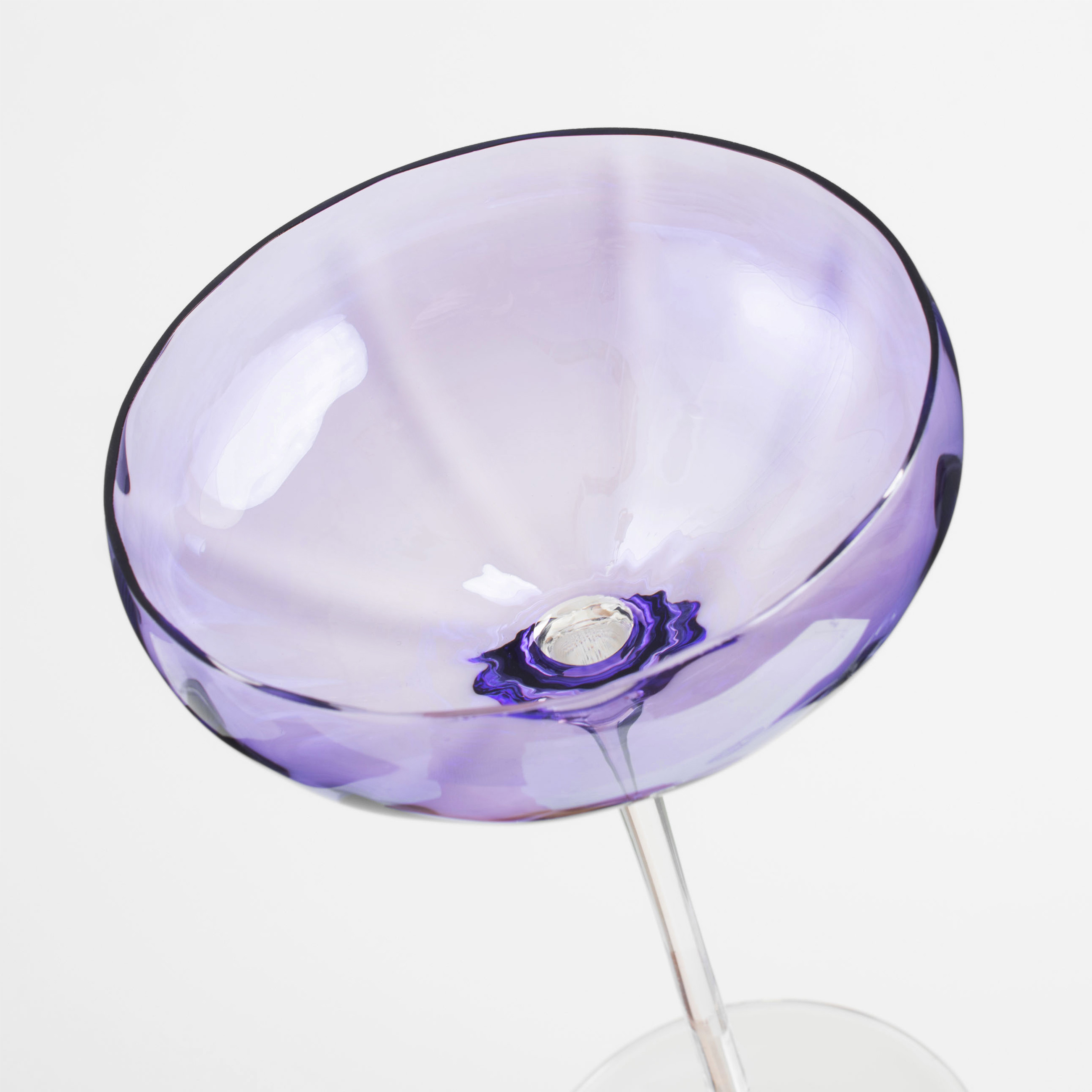 Бокал-креманка для шампанского, 220 мл, 2 шт, стекло, фиолетовый, Filo R color изображение № 5