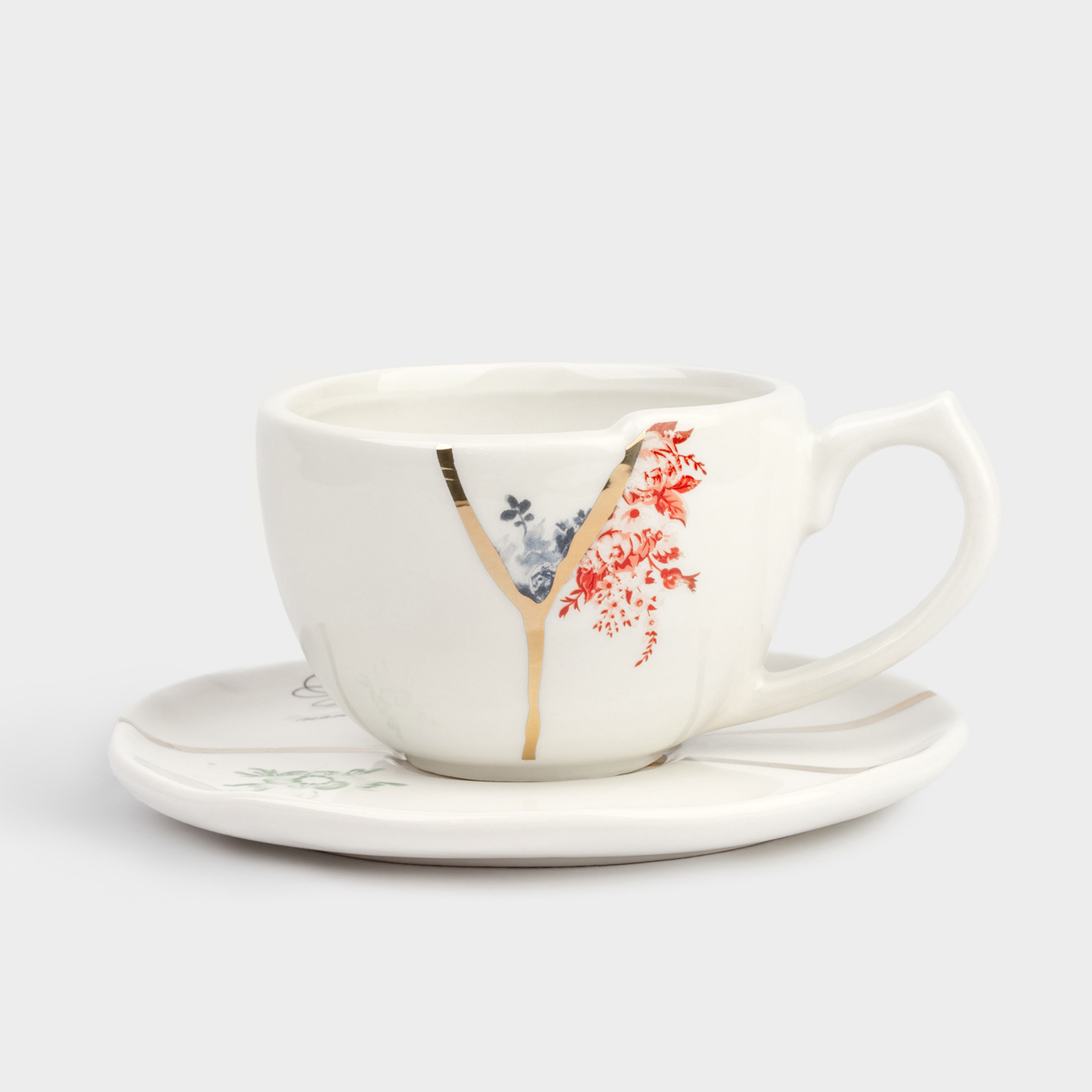 Пара чайная 1 перс 2 пр 320 мл керамика D бело-золотистая Пожелание Revival 1790₽