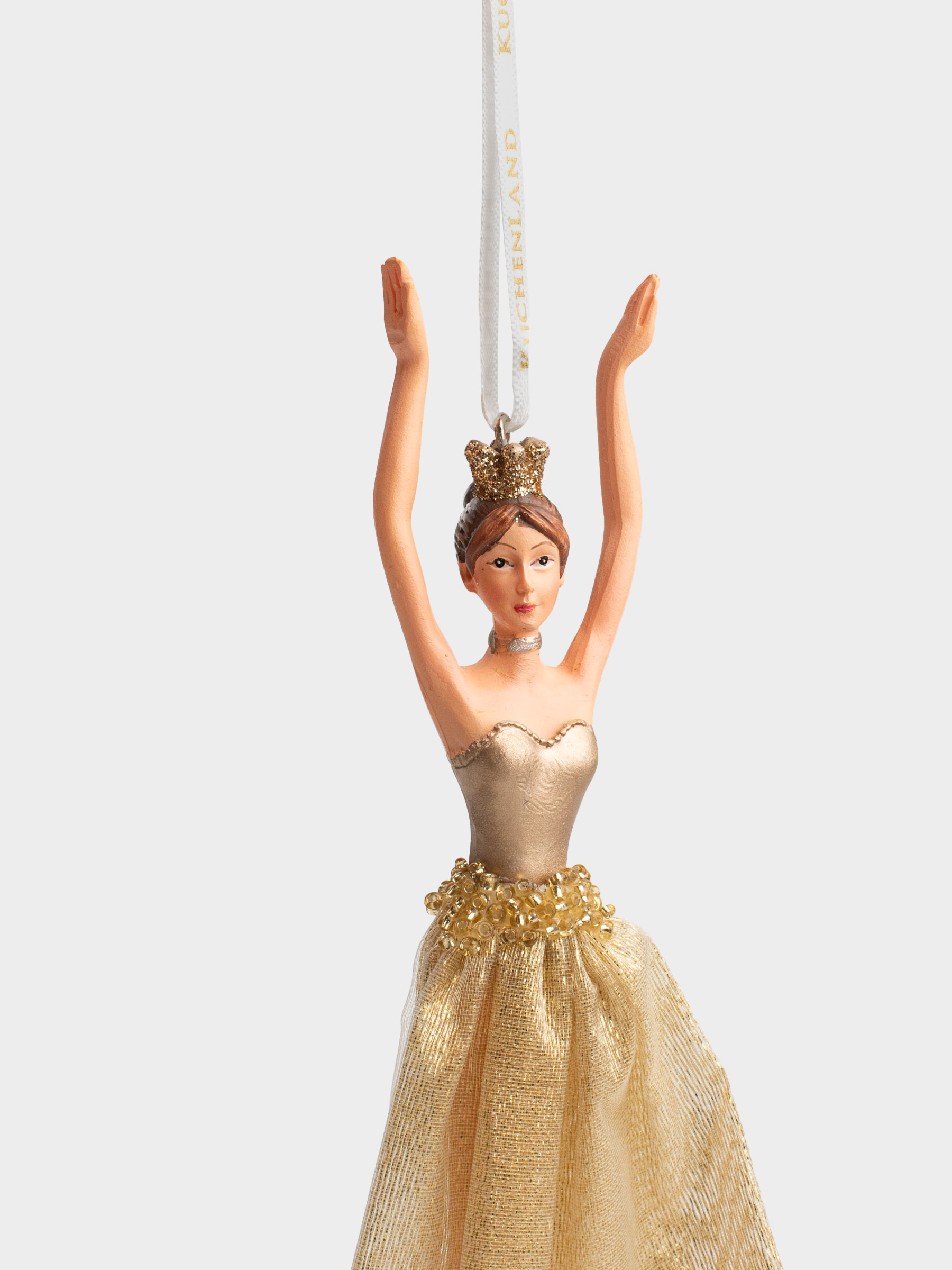 Игрушка елочная, 9х18 см, полиэстер, шампань, Балерина, Sweet girl, image-3