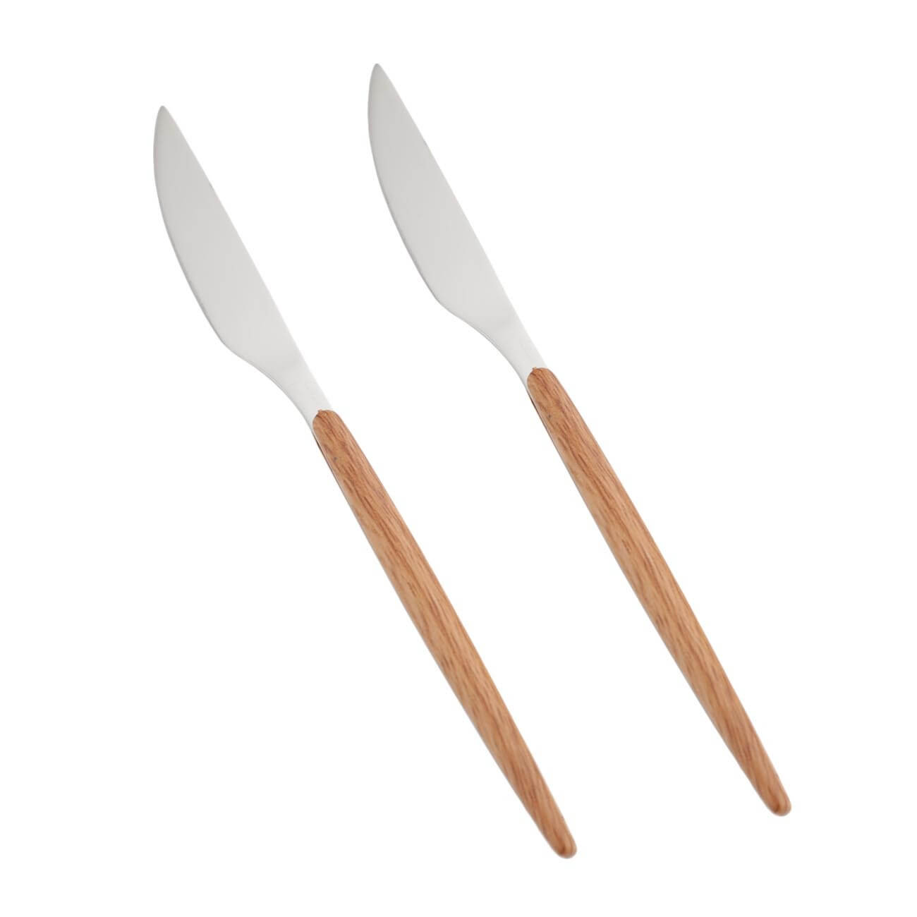 Нож столовый, 2 шт, сталь/пластик, коричневый, Oslo