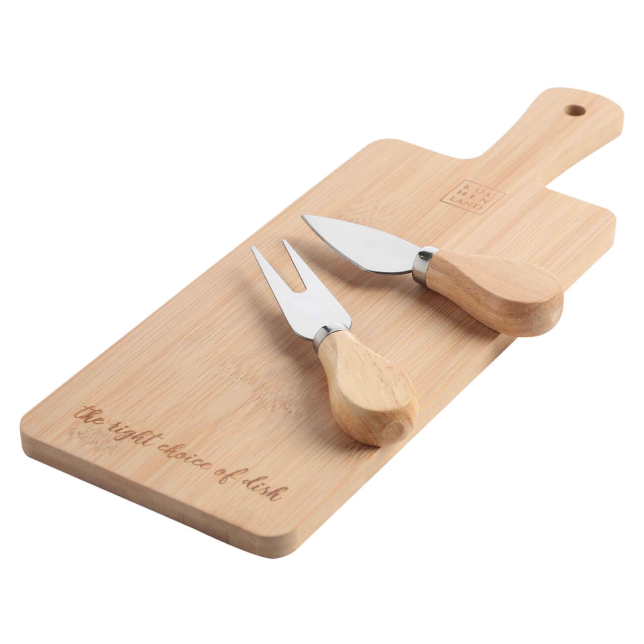Набор для сыра, 3 пр, доска-блюдо с ручкой, бамбук/сталь, Cheese, Bamboo набор для пикника доска 2 лопатки ножницы половник вилка нож