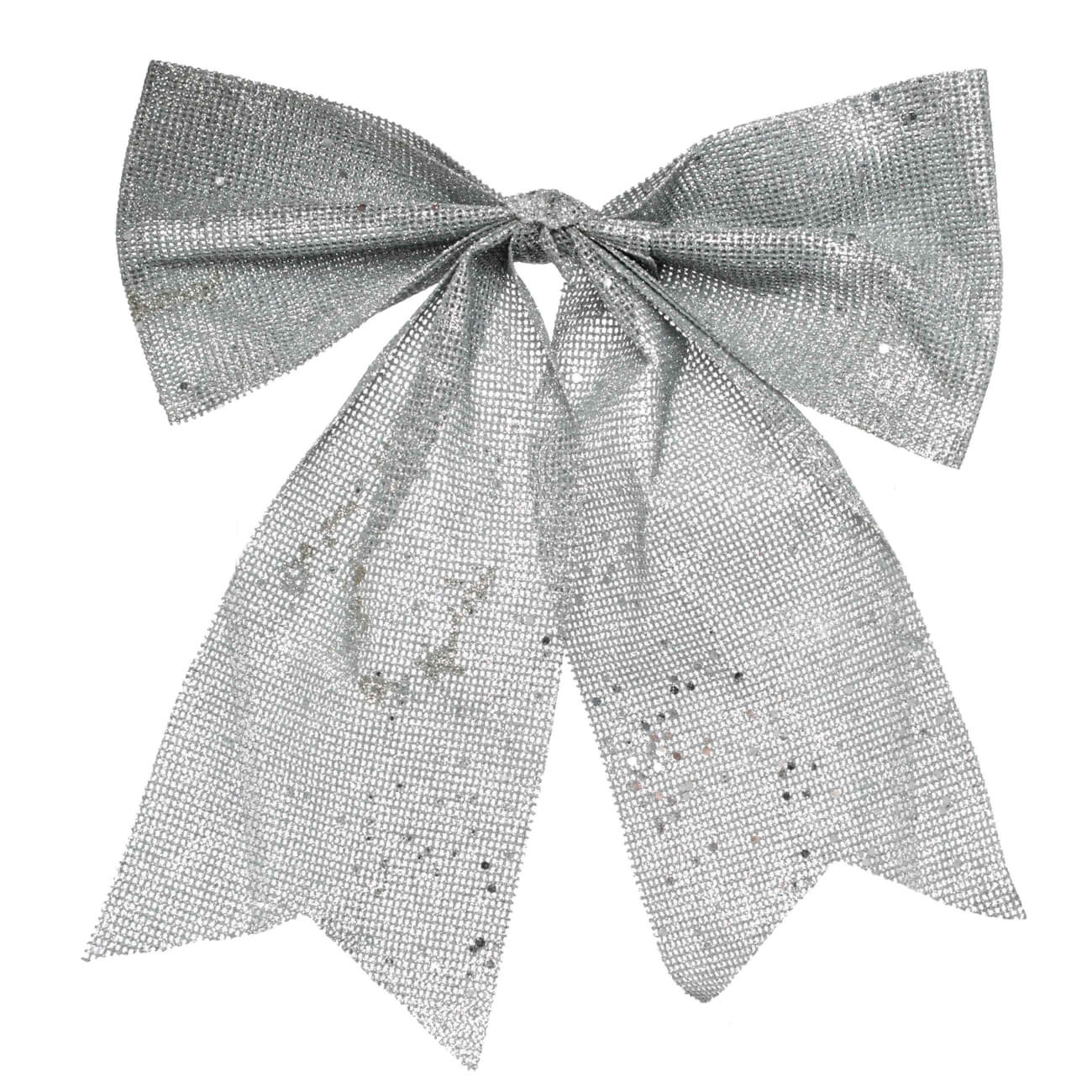 

Украшение декоративное, 30 см, полиэстер, серебристое, Бант, Sparkle bow