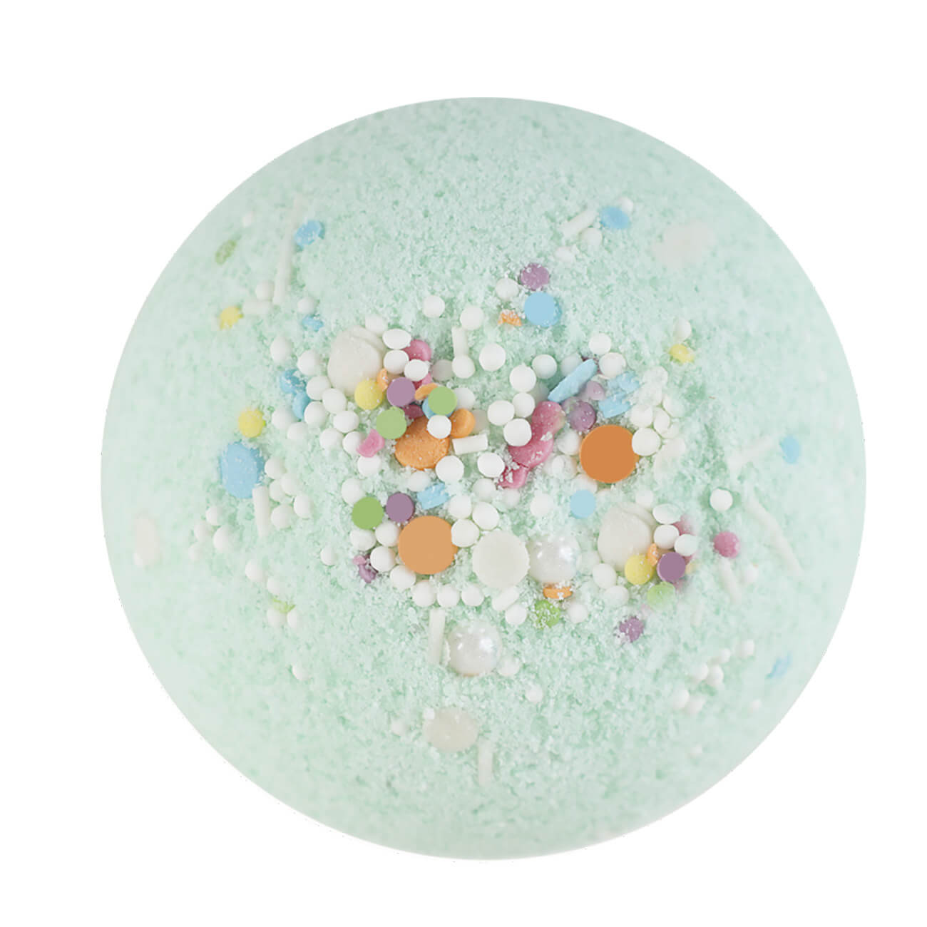 

Бомбочка для ванны, 130 гр, с посыпкой, зеленая, Ваниль, Шар, Body spa