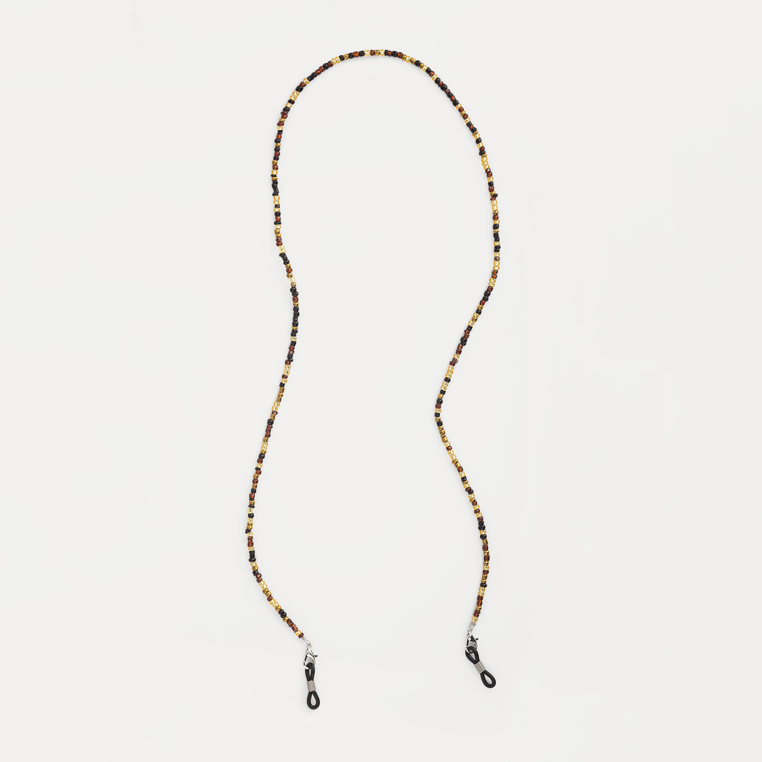 Цепочка для очков, 71 см, бисер/металл, цветная, Pearl color