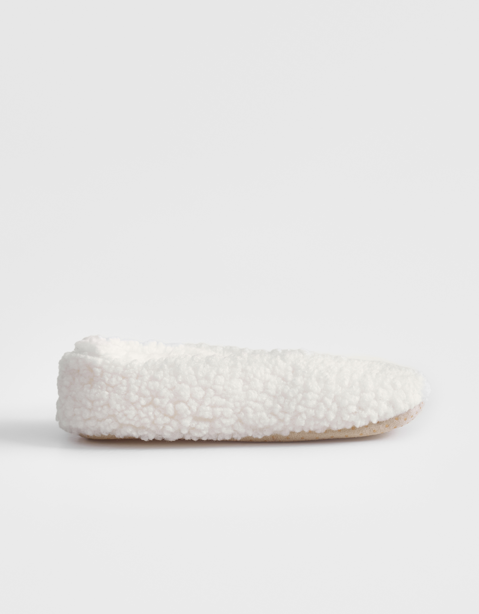 Тапочки-носки женские, домашние, искусственный мех/шерпа, молочные, Cozy plush, image-0