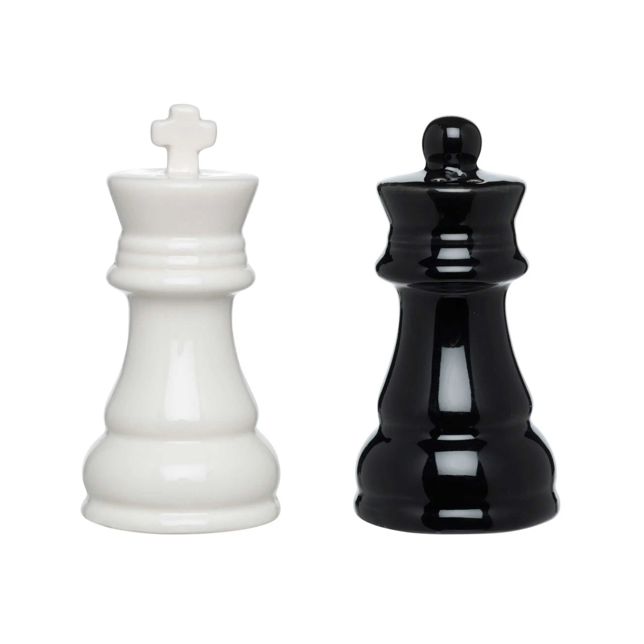 Набор для соли и перца, 9 см, фарфор P, черный/белый, Шахматы, Chess, image-0