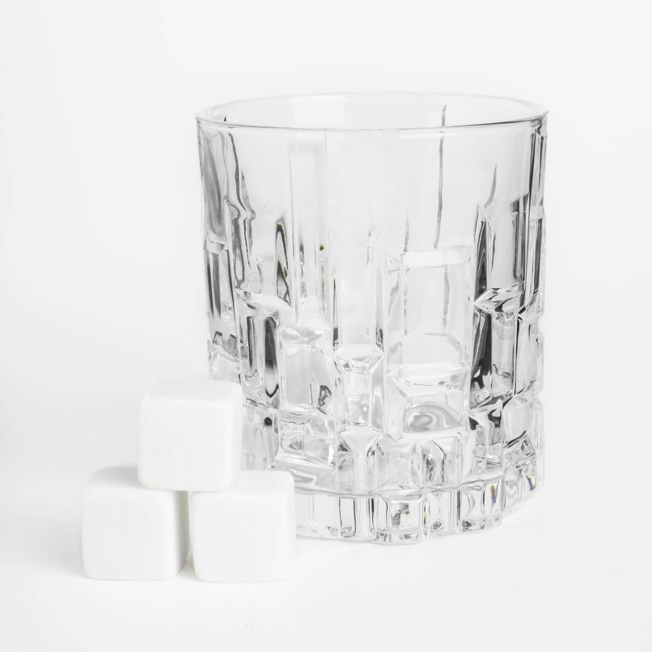 Набор для виски, 1 перс, 4 пр, стакан/кубики, стекло Р/мрамор, Mosaic