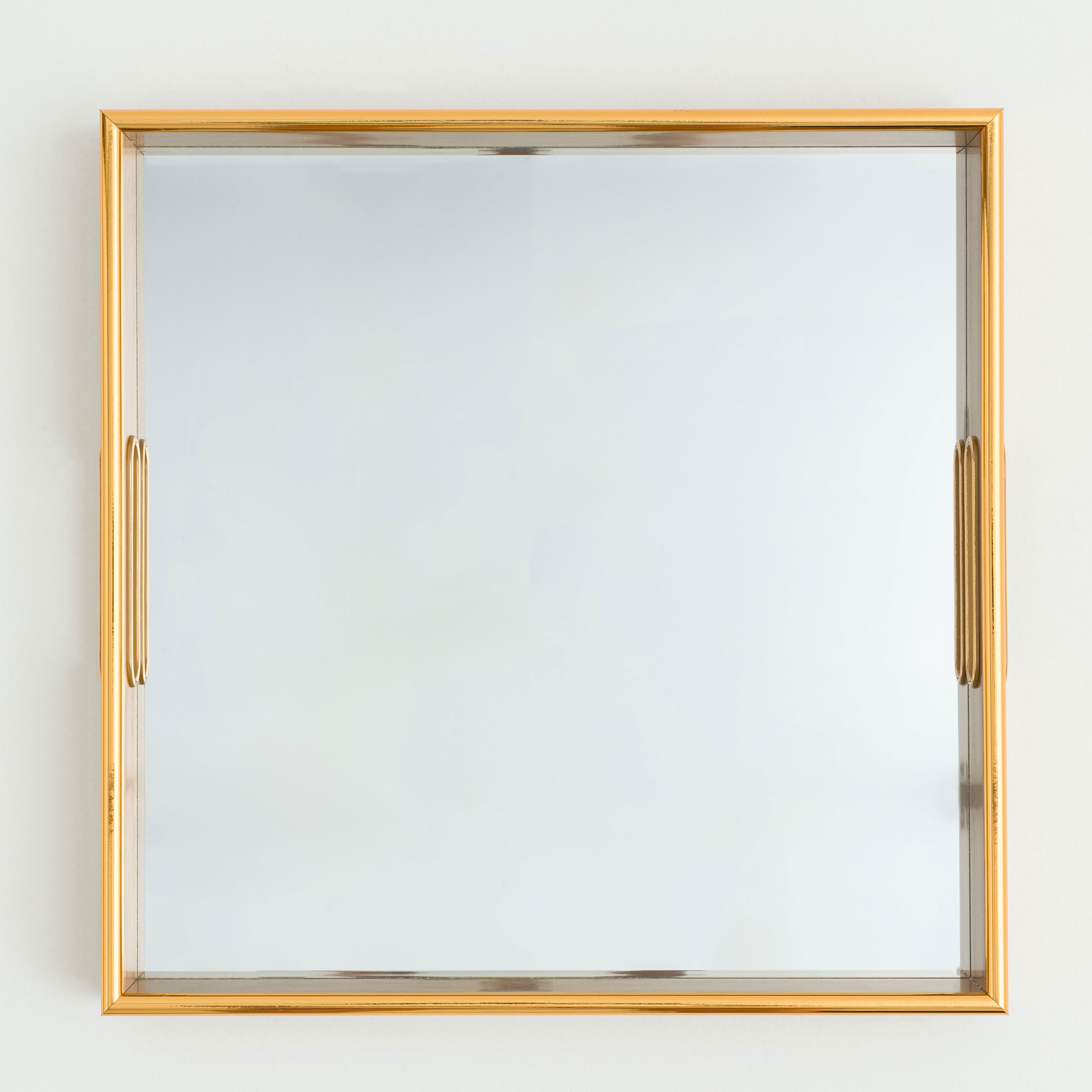 Поднос, 35х35 см, пластик/стекло, квадратный, зеркальный, золотистый, Glossy gold, image-3
