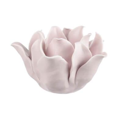 Подсвечник, 10 см, для чайной свечи, фарфор P, розовый, Цветок, Magnolia