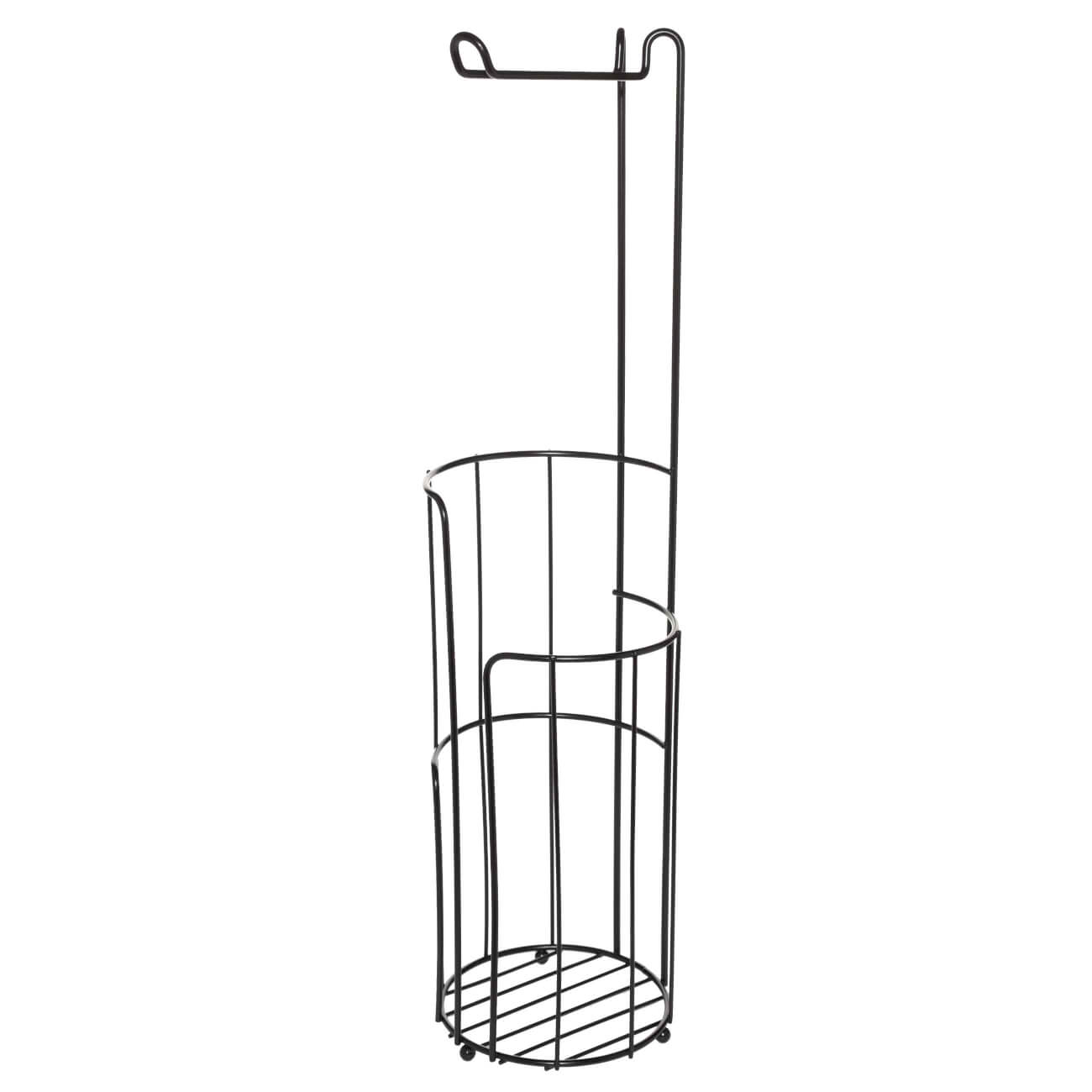 

Держатель для туалетной бумаги, 62 см, напольный, металл, черный, Twist black