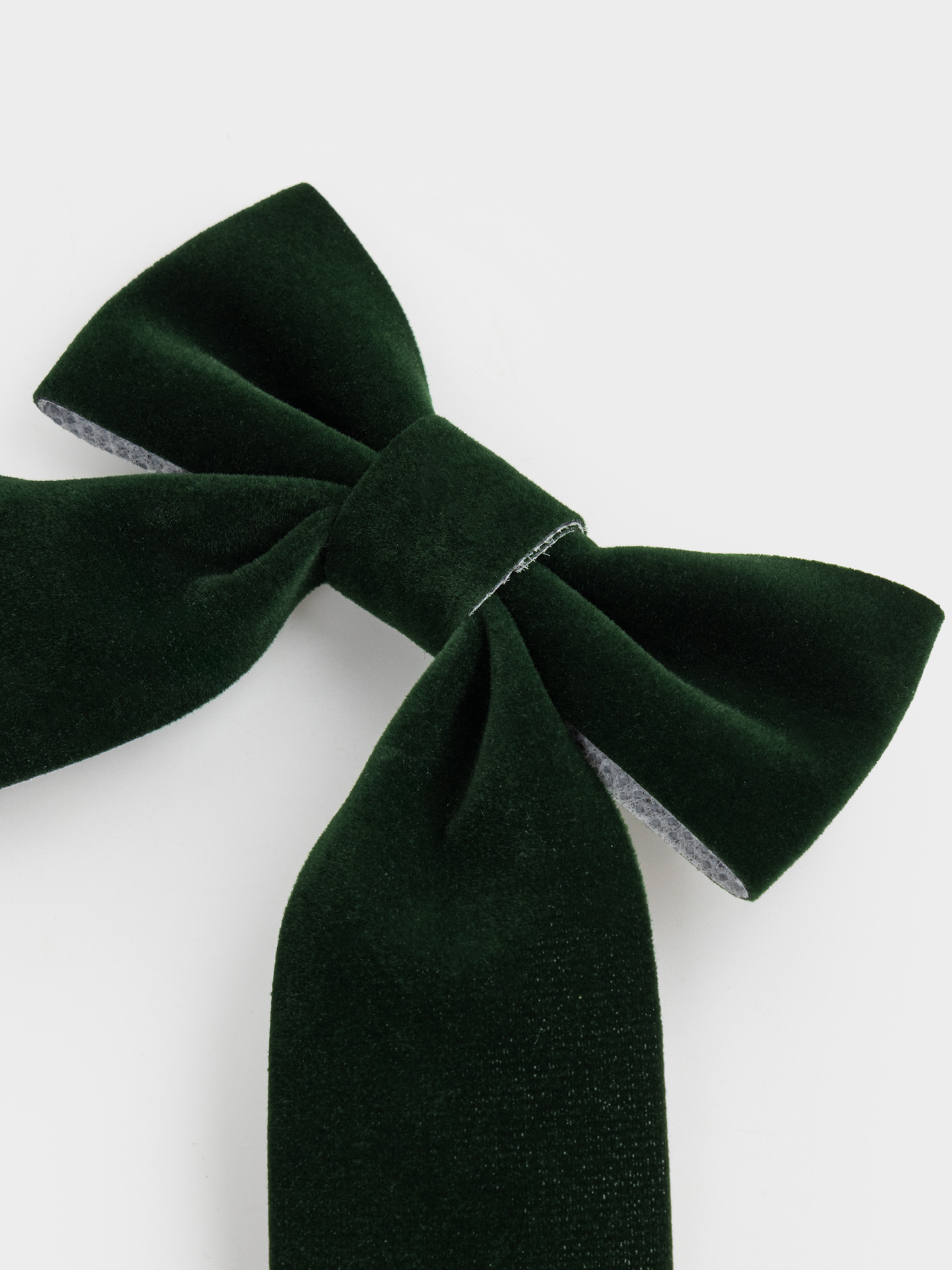 Украшение декоративное, 15 см, на клипсе, полиэстер, зеленое, Бант, Bow velvet, image-2