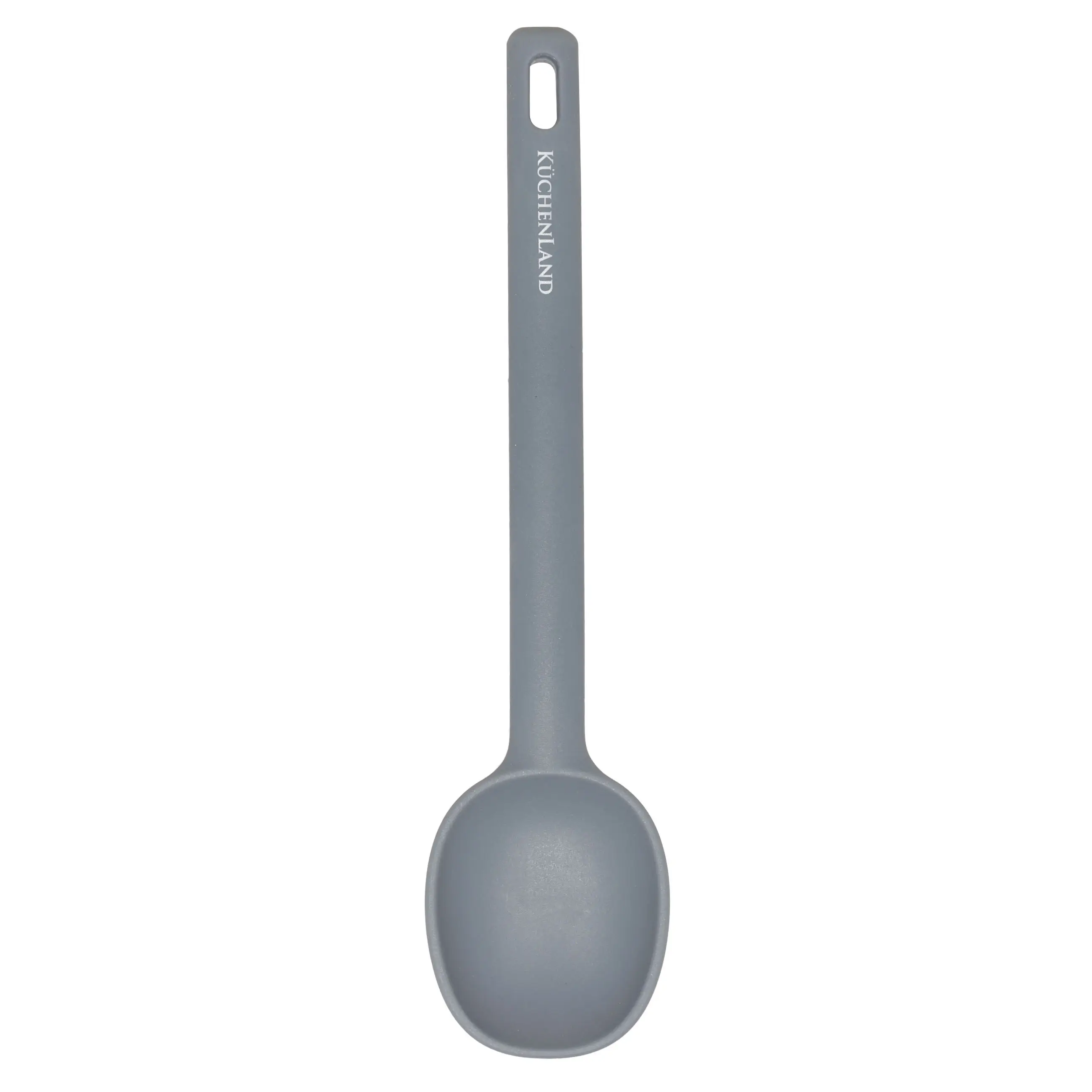 Ложка сервировочная, 28 см, силикон, серая, Grey steel, image-0