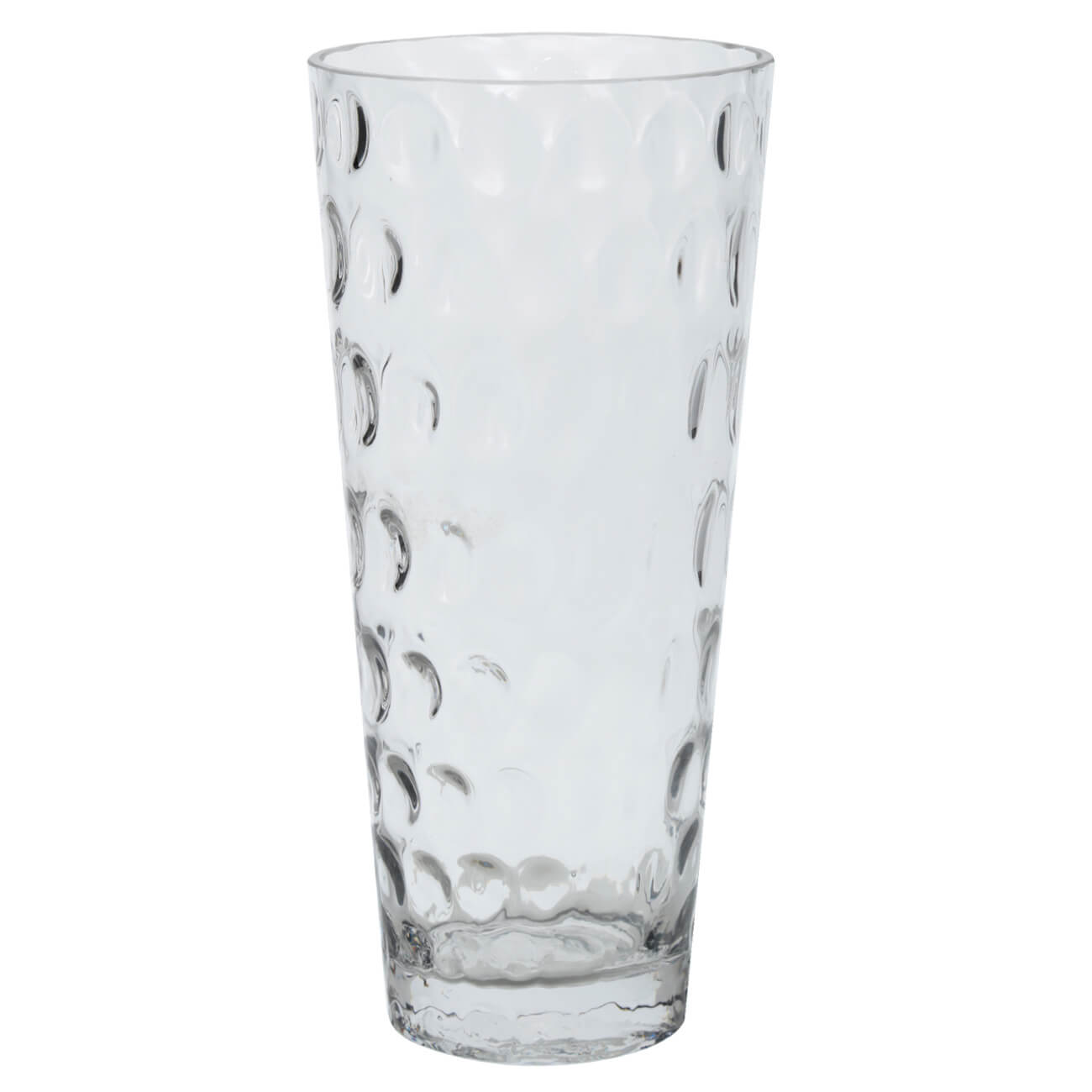 

Ваза для цветов, 30 см, стекло, Clear dented