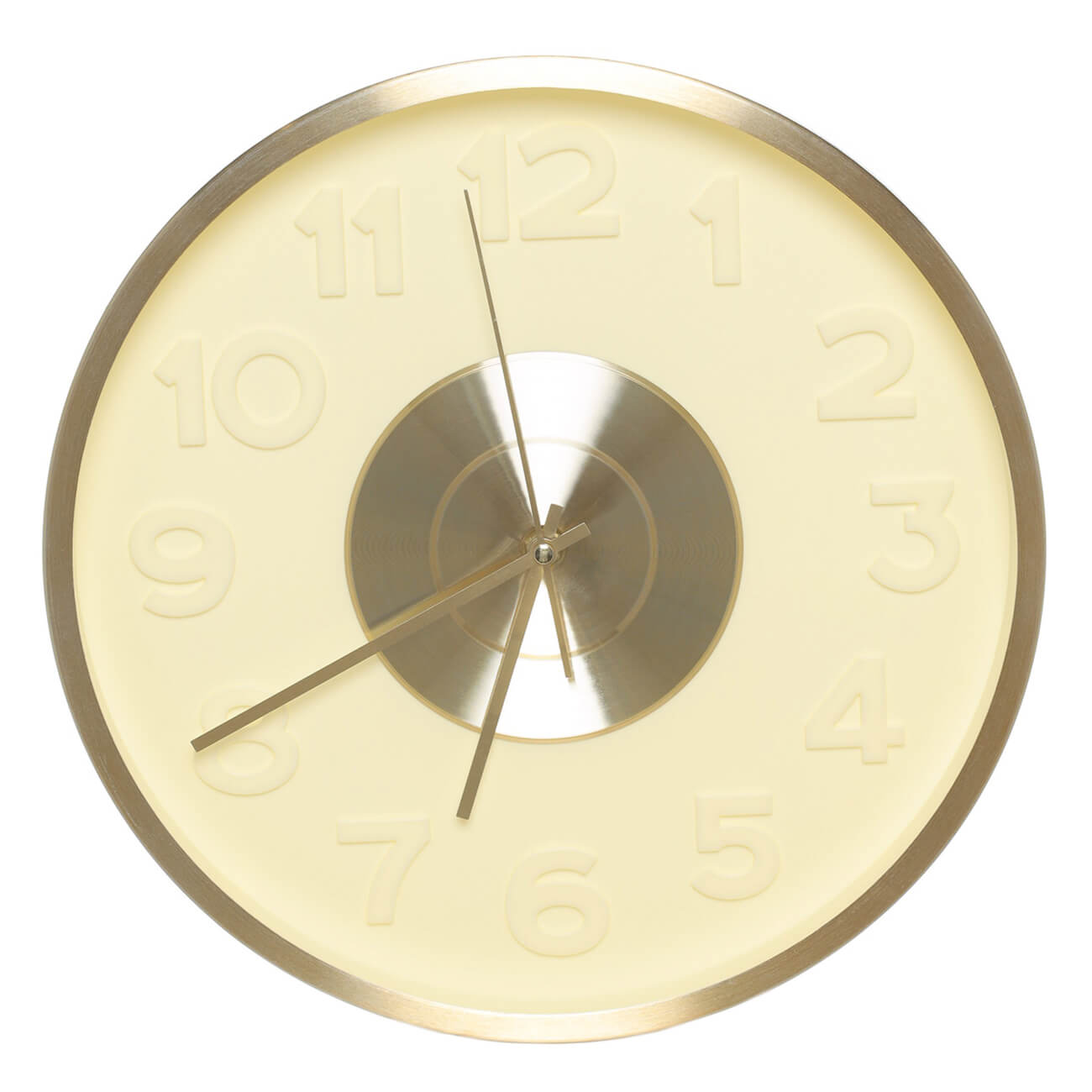 Часы настенные, 30 см, с подсветкой, пластик/стекло, круглые, золотистые, Fantastic gold часы электронные настенные