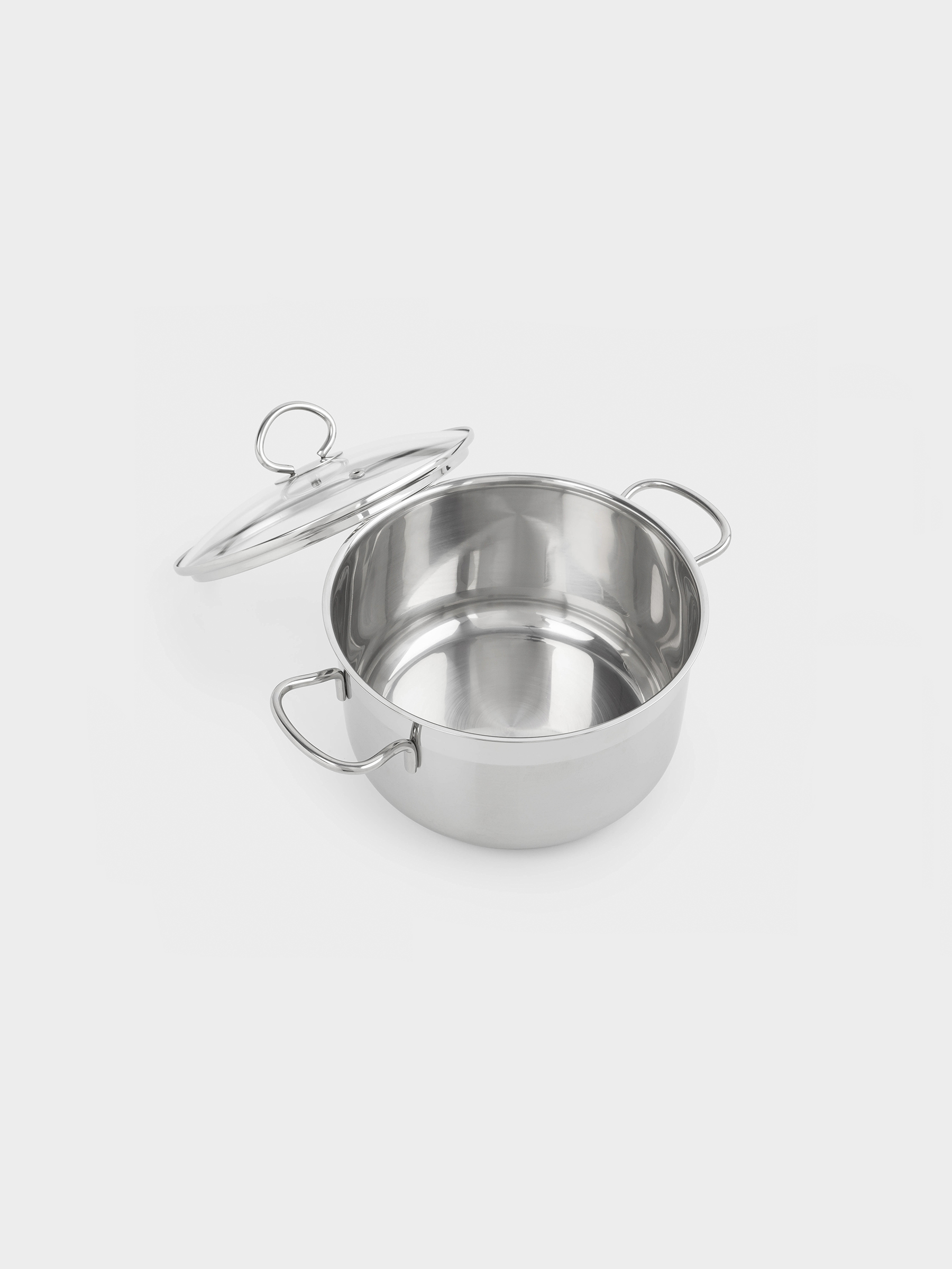 Кастрюля, 20 см, 3,5 л, с крышкой, сталь/стекло, Egoist lite, image-2