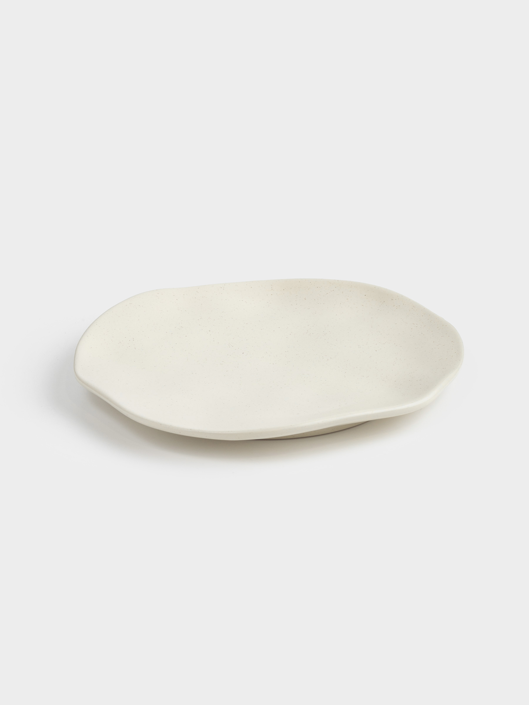 Тарелка закусочная, 22 см, керамика, молочная, Мятый эффект, Crumple creme, image-4