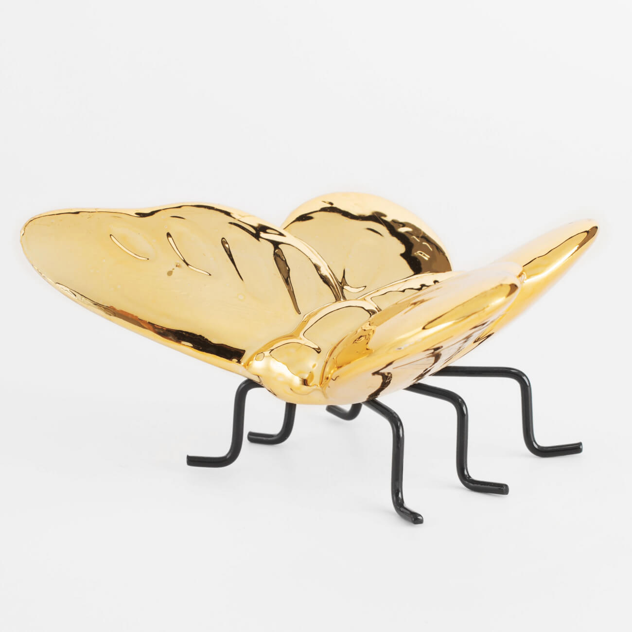 

Статуэтка, 11 см, фарфор P/металл, золотистая, Бабочка, Art modern
