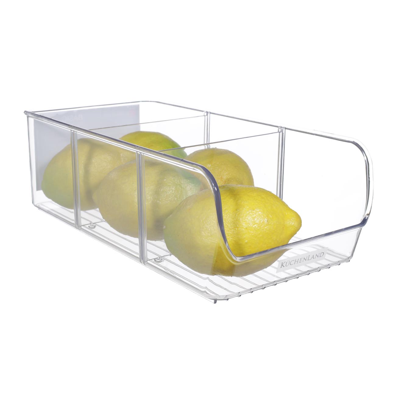 Ящик-органайзер для холодильника, 27х14 см, 3 отд, пластик, Basic изображение № 2