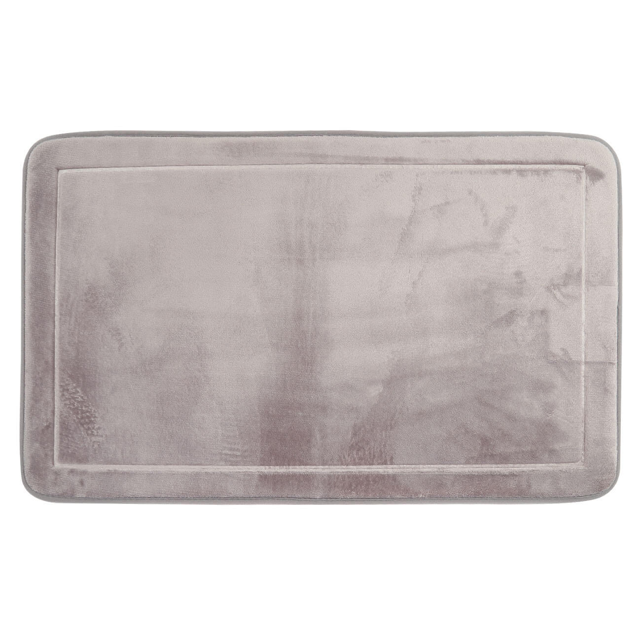 Коврик, 50х80 см, противоскользящий, вельвет, бежево-серый, Рамка, Foam изображение № 1