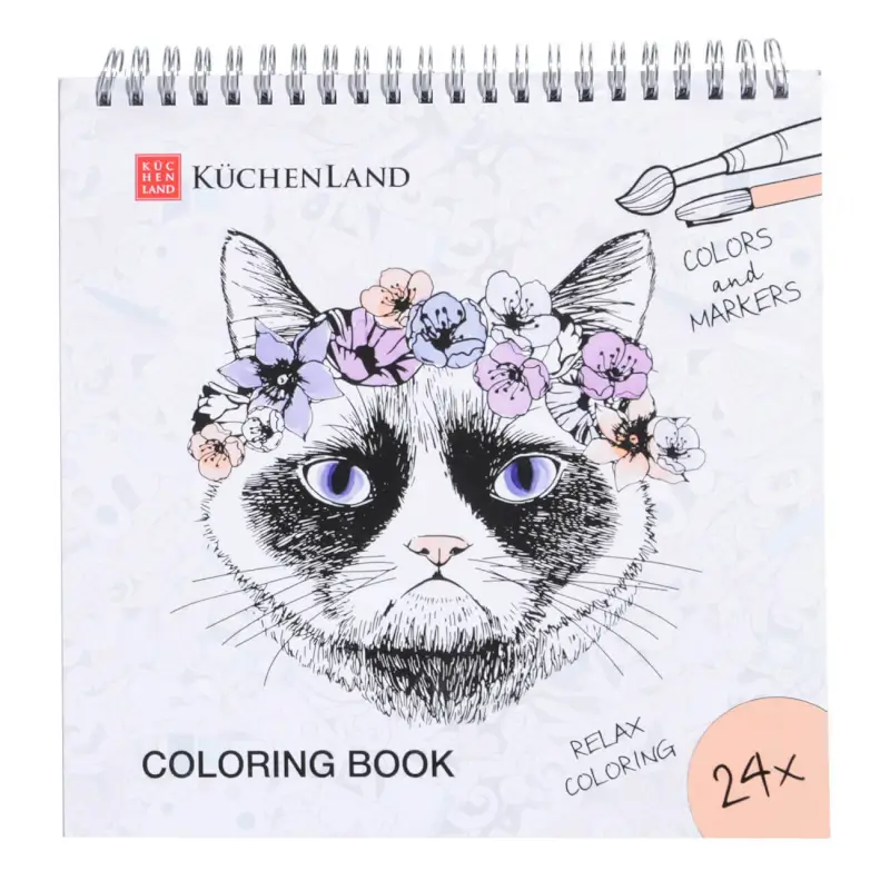 Альбом для раскрашивания, 21х21 см, 24 листа, на кольцах, Романтика, Draw creative