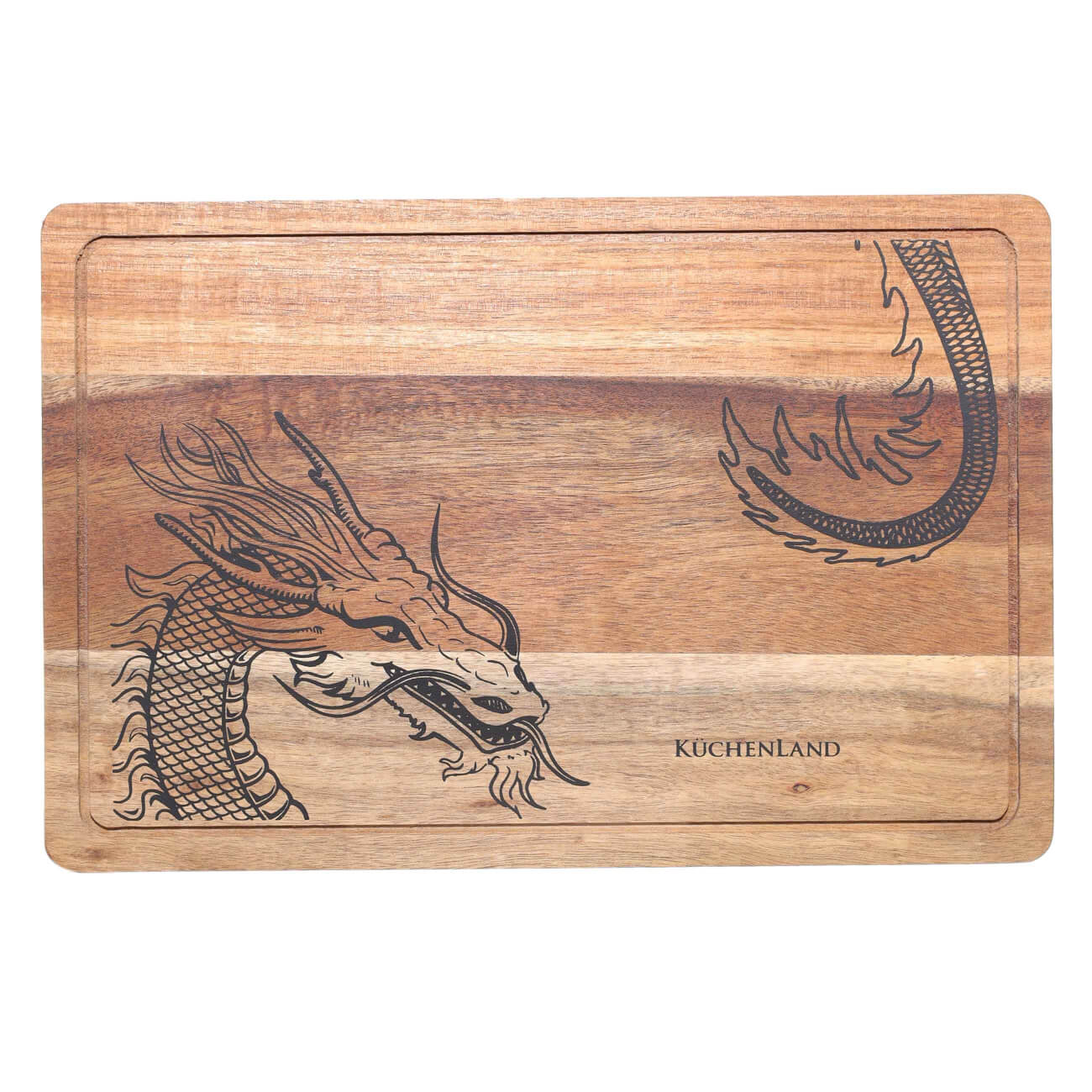 

Доска разделочная, 30x20 см, дерево, прямоугольная, Дракон, Dragon dayron