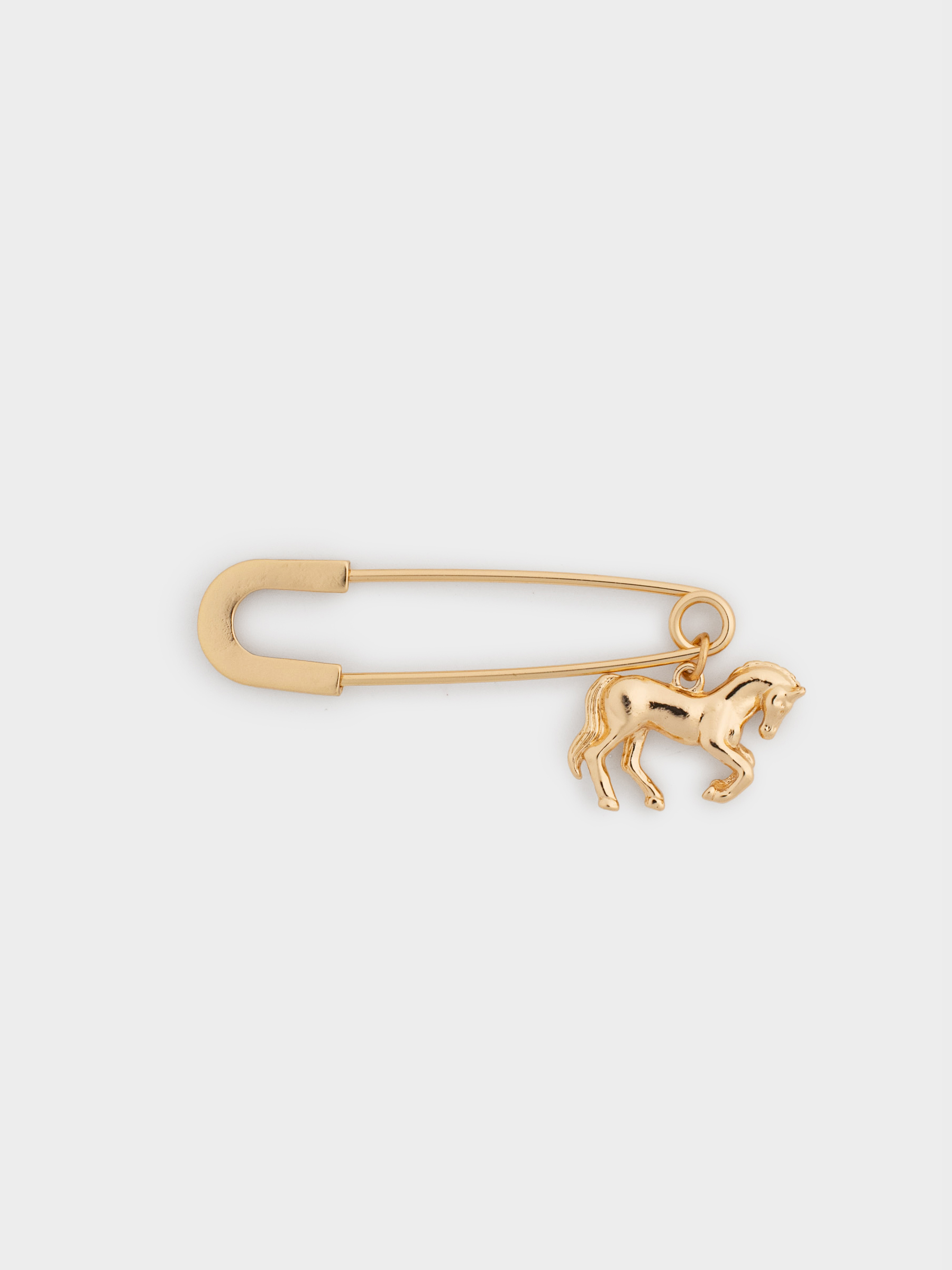 Брошь, 7 см, металл, золотистая, Лошадь, Jewelry horse, image-0
