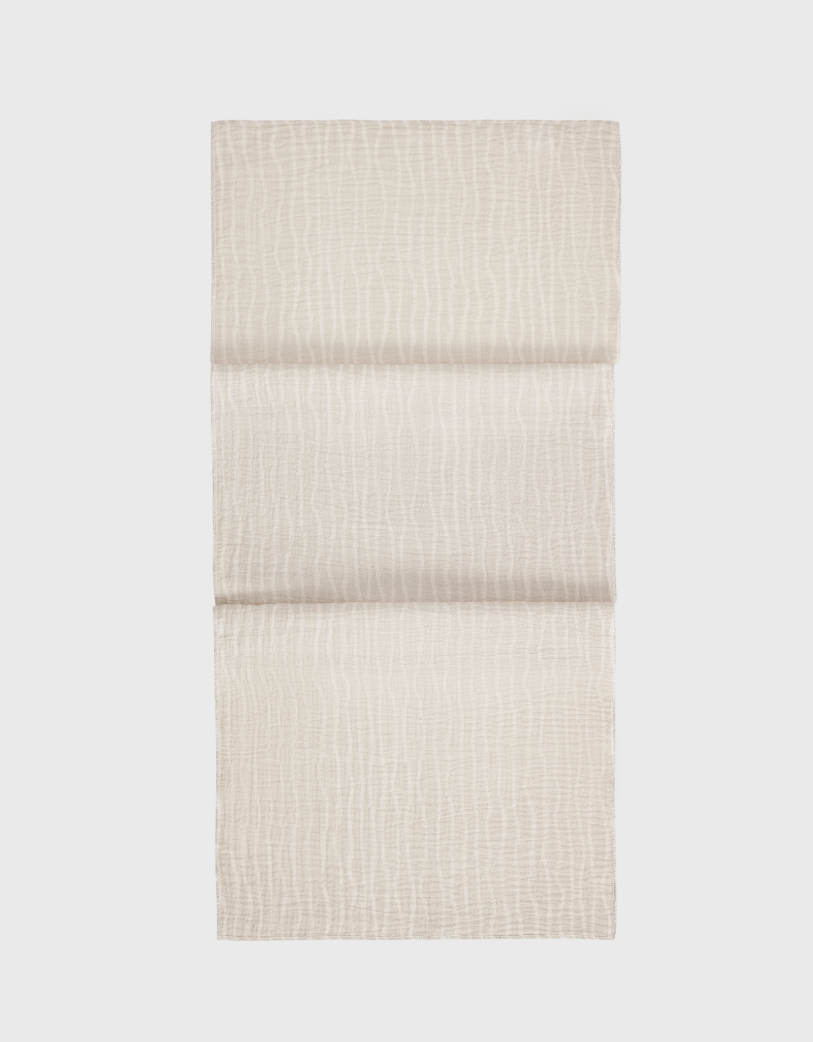 Дорожка настольная, 40x160 см, муслин, бежевая, Полосы, Muslin print, image-0