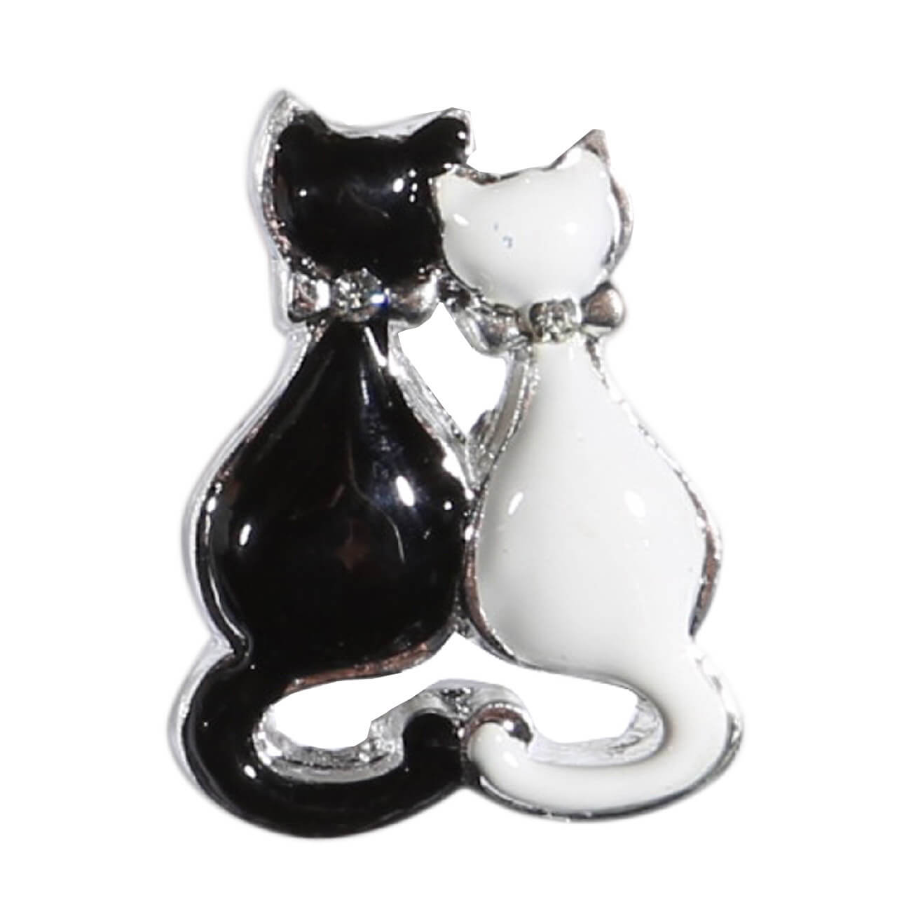 Магнит, 4 см, полирезин, черно/белый, Коты, Cat наклейка три кота радостные коты 35x50 см