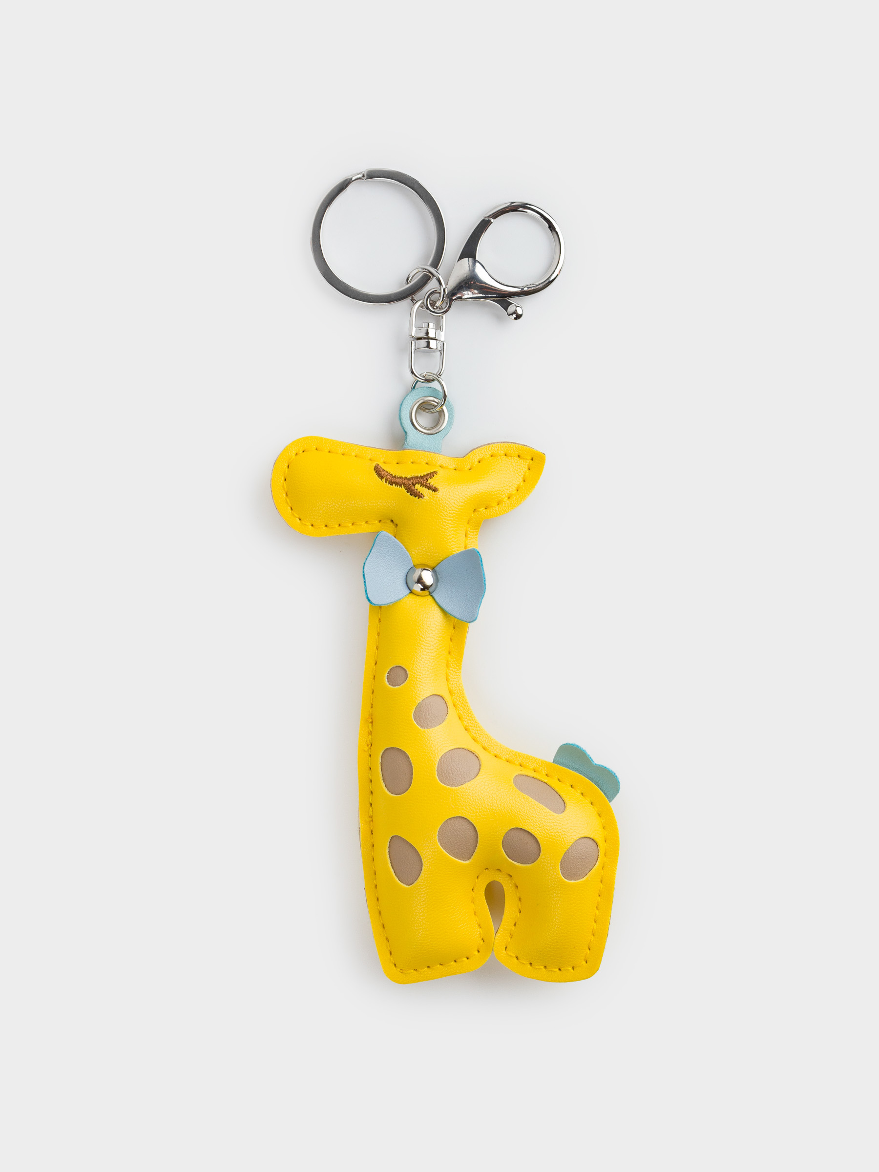 Брелок, 13 см, полиуретан/металл, желтый, Жираф, Giraffe, image-0
