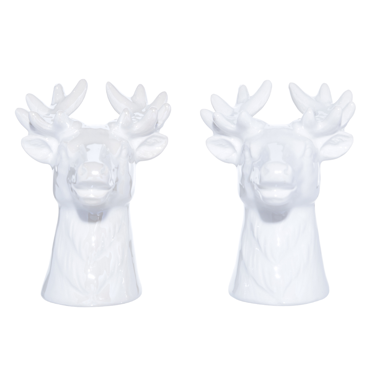 

Набор для соли и перца, 9 см, керамика, белый, Олени, Winter deer