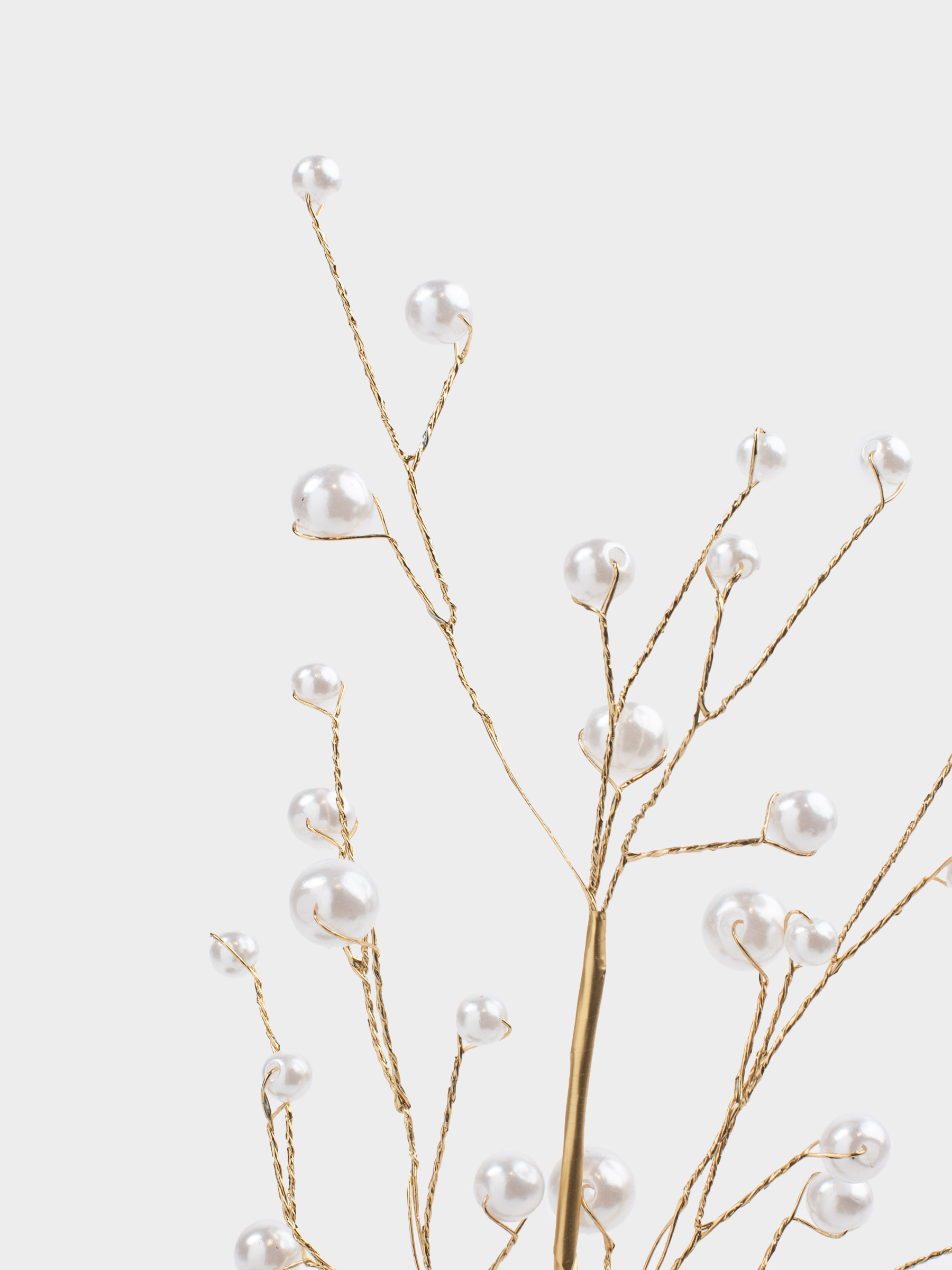 Ветка декоративная, 60 см, пластик/металл, шампань, Жемчужины, Balls decor, image-3