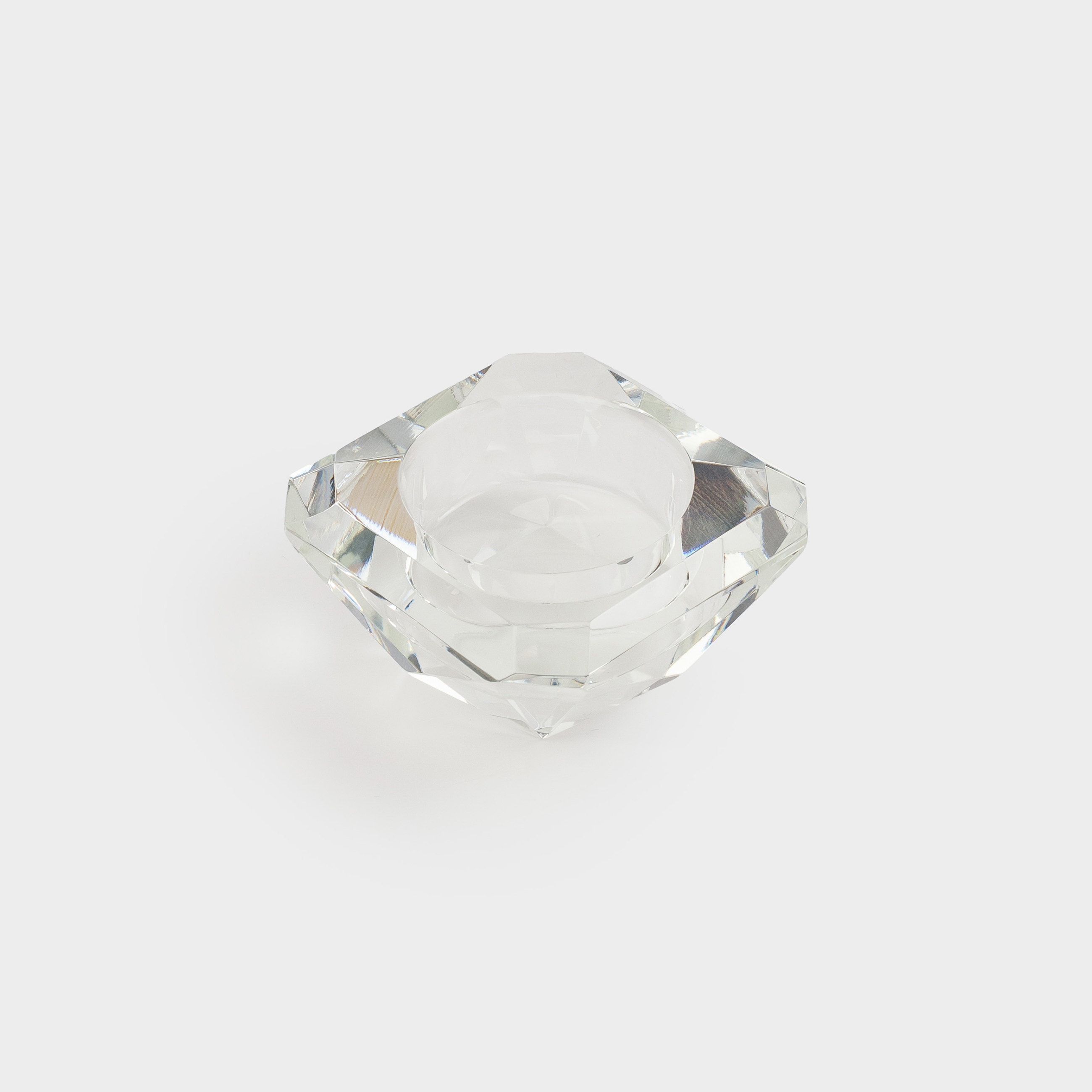 Подсвечник, 7 см, для чайной свечи, кристальное стекло, Грани, Lux crystal, image-1