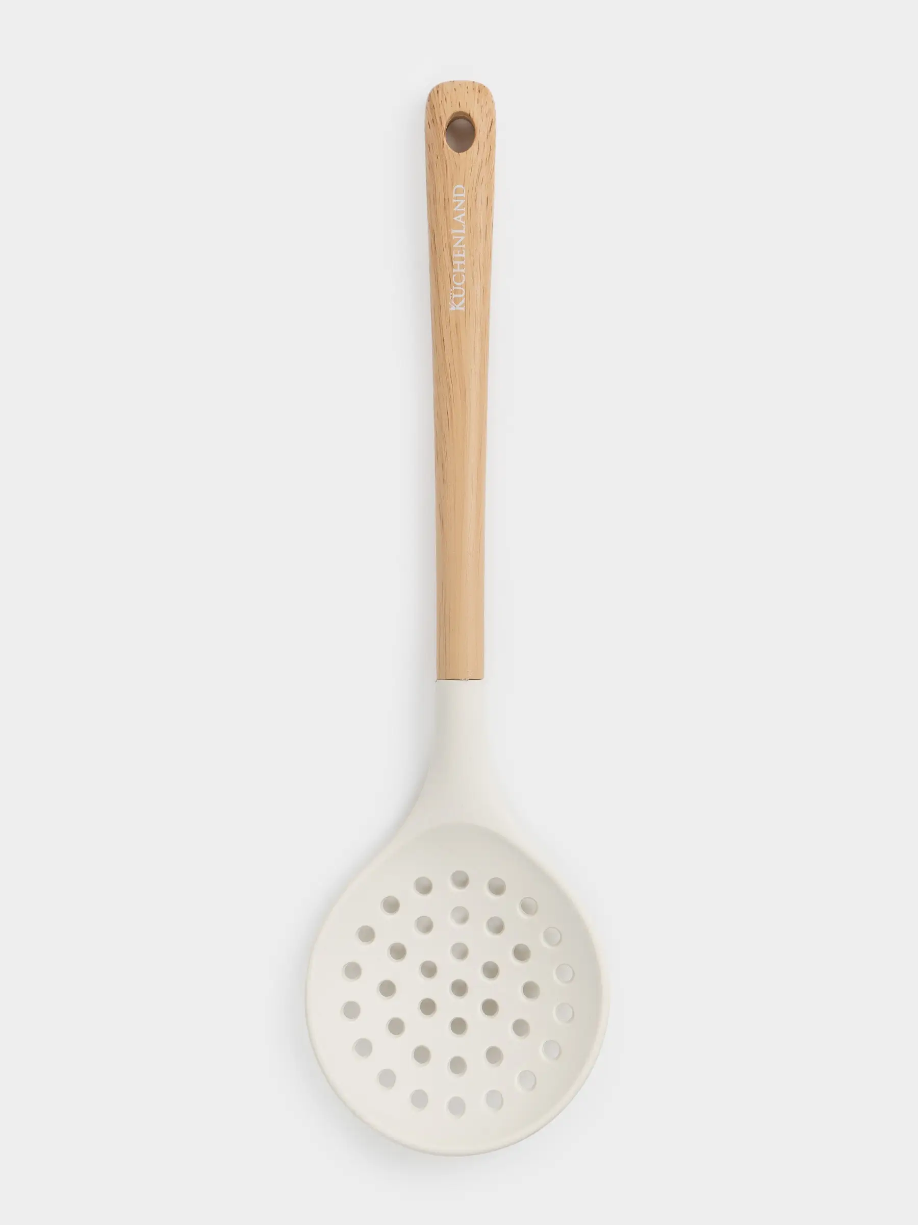 Шумовка, 32 см, силикон/пластик, бежевая, Letia