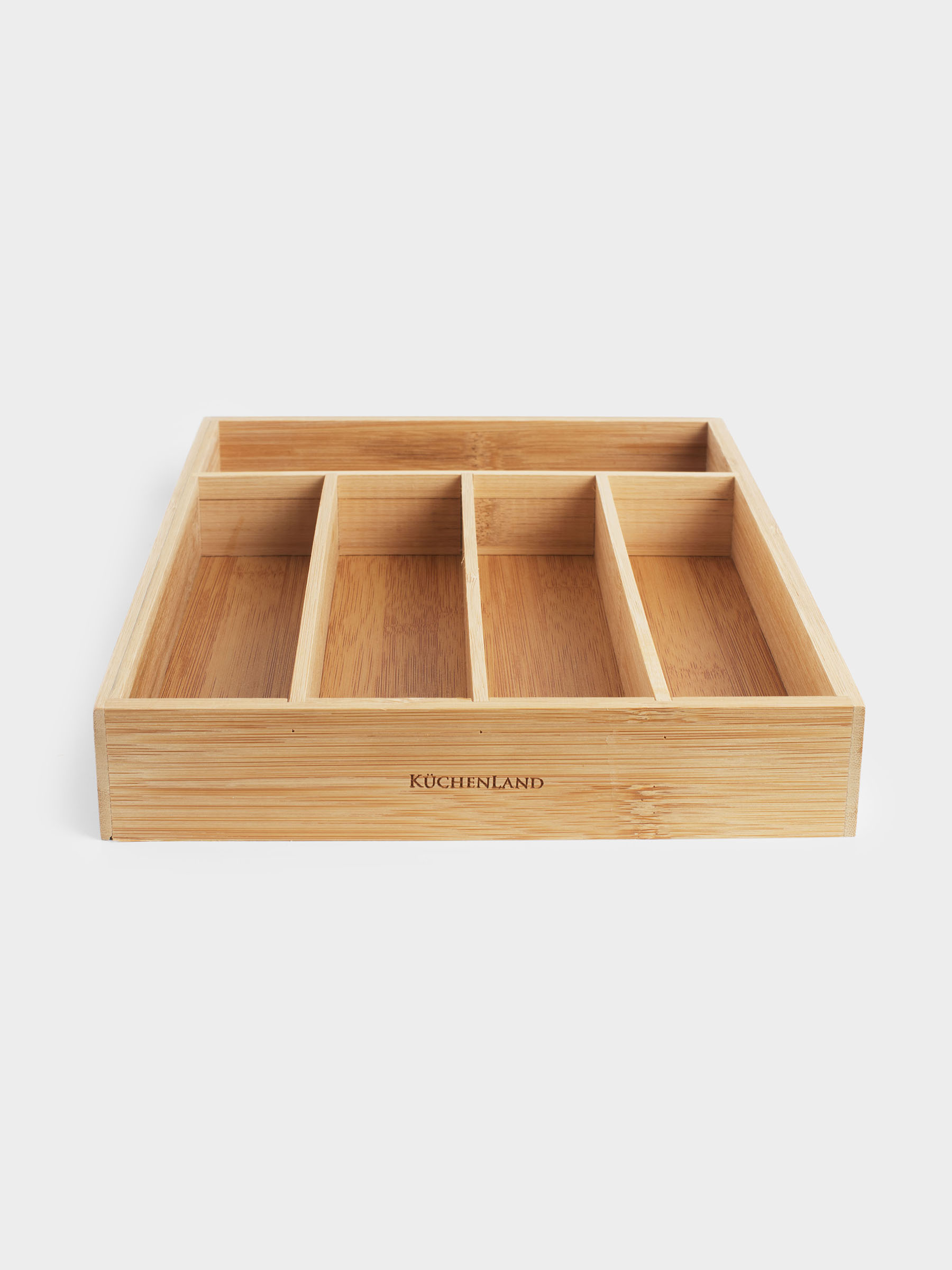 Лоток для столовых приборов, 23х33 см, 5 отд, бамбук, Bamboo, image-1