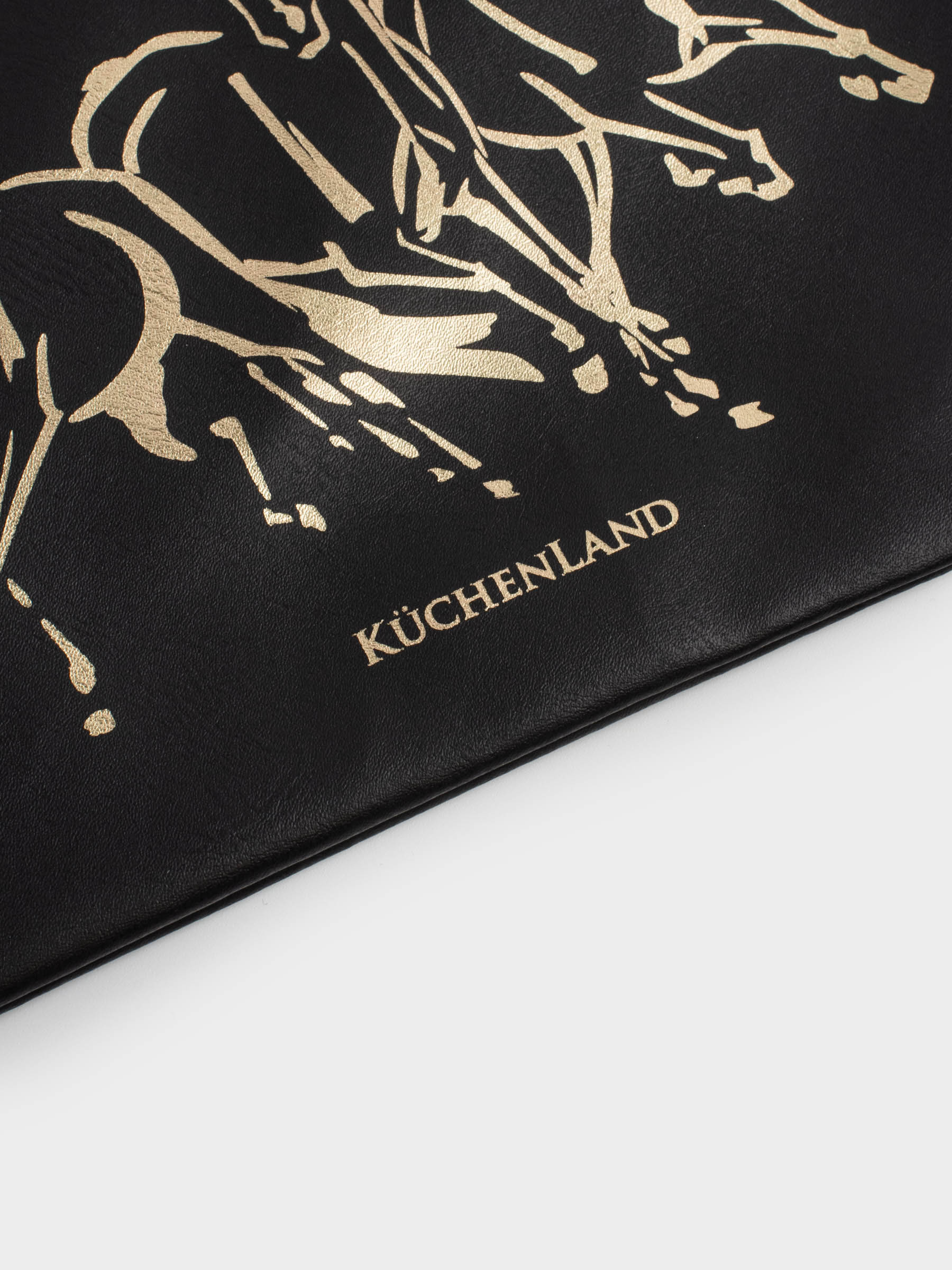 Пенал, 20х12 см, с подвеской, полиуретан, черный, Лошади, Stationery horse, image-3