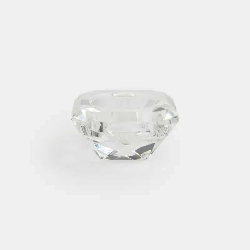 Подсвечник, 7 см, для чайной свечи, кристальное стекло, Грани, Lux crystal, image-0